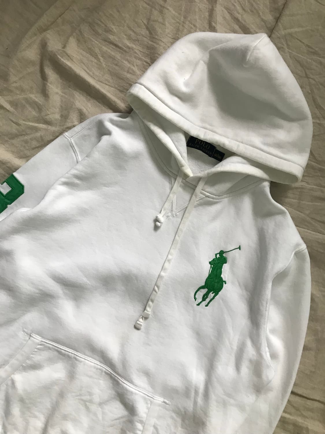 대장급 폴로 랄프로렌 빅포니로고 화이트 후드티 상품이미지6