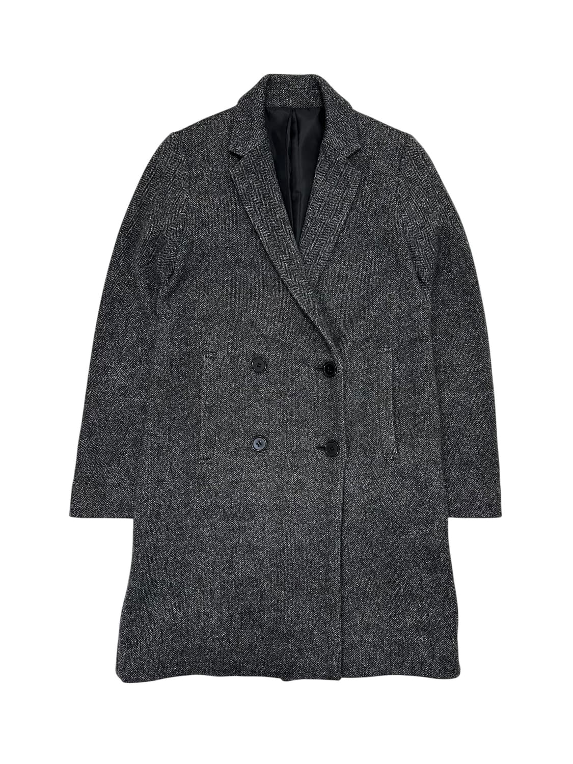 꼼사이즘 헤링본 더블 코트 상품이미지1