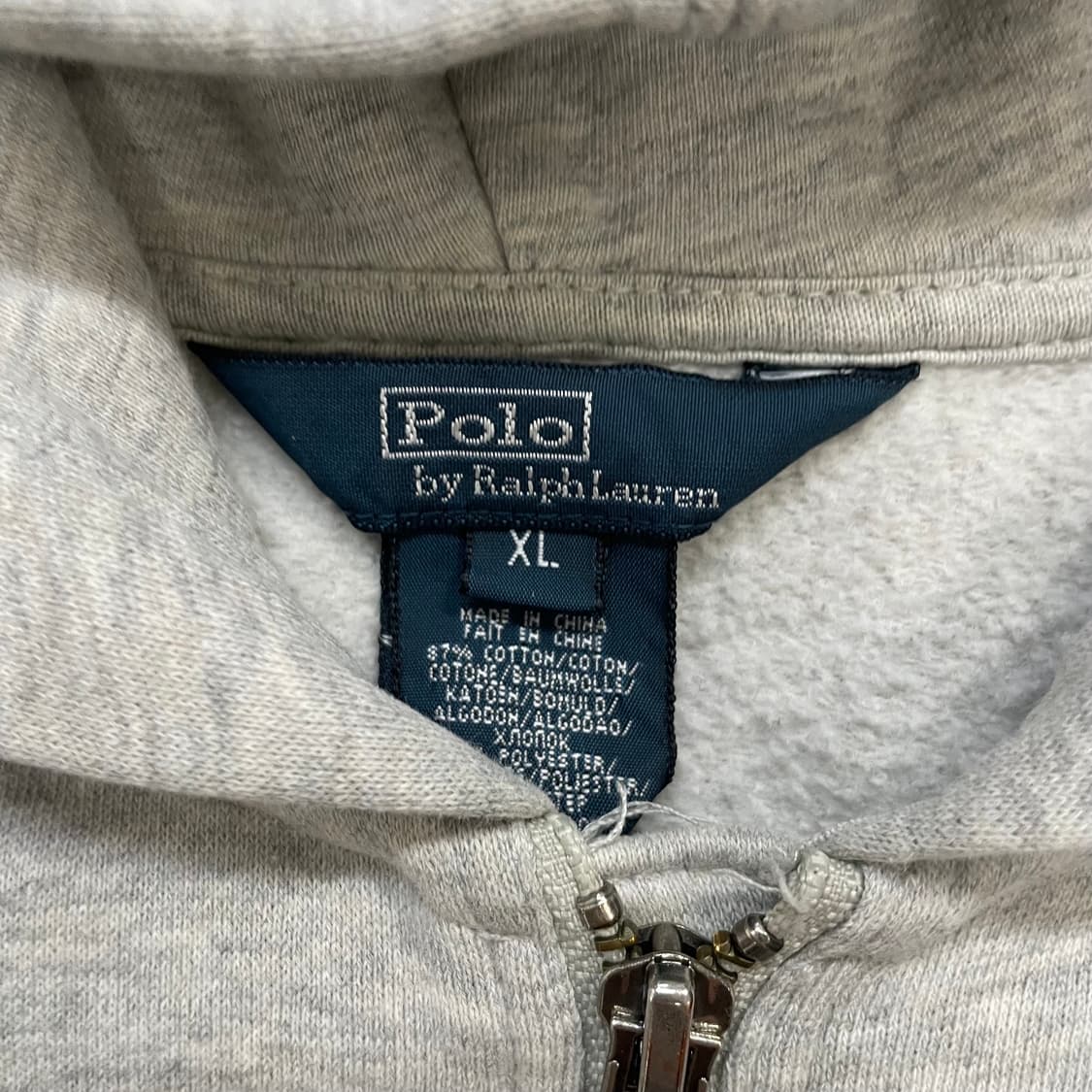 폴로 랄프로렌 포니 로고 후드집업 그레이 상품이미지4