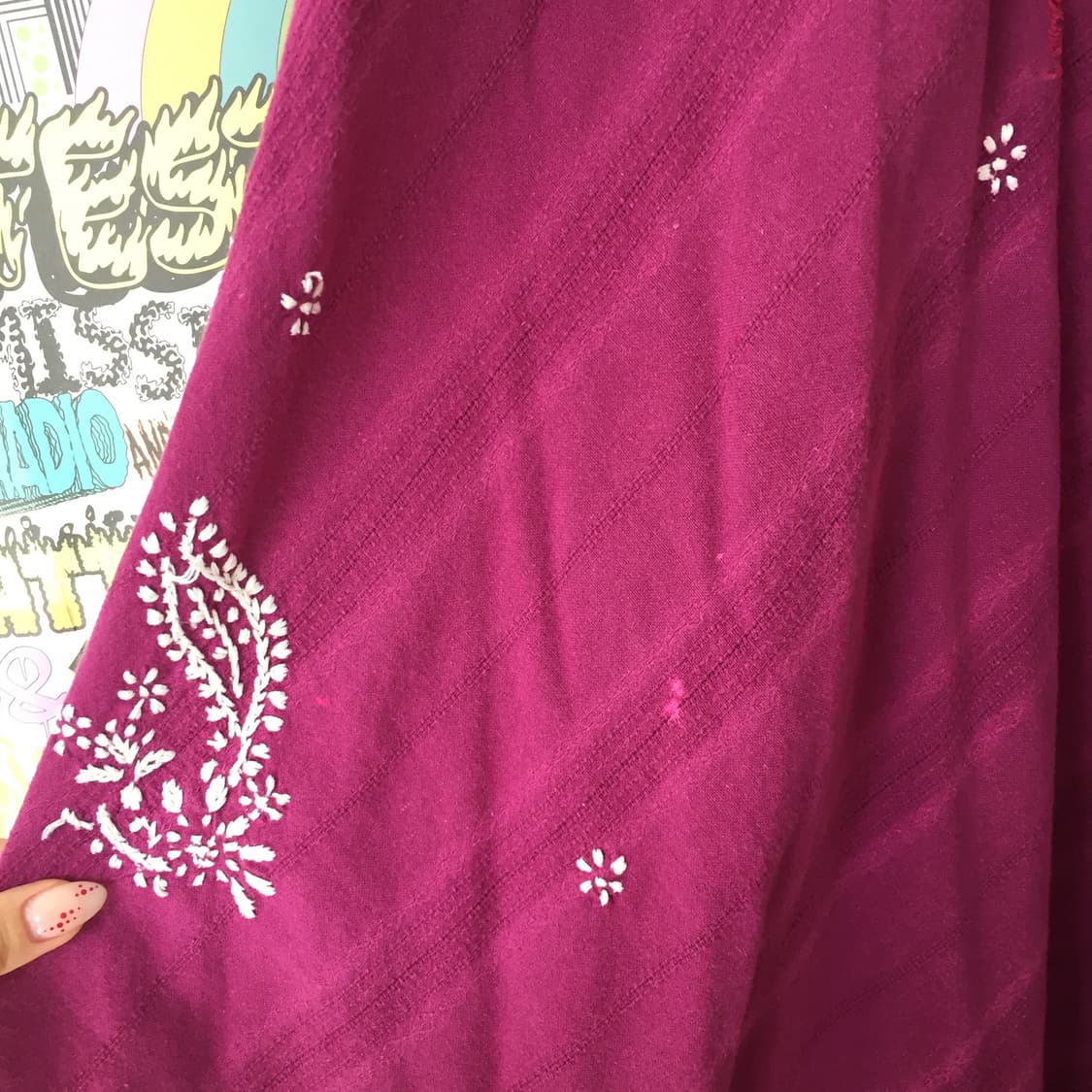 2P 자주색 여름용 슬리브리스 머플러 상품이미지2