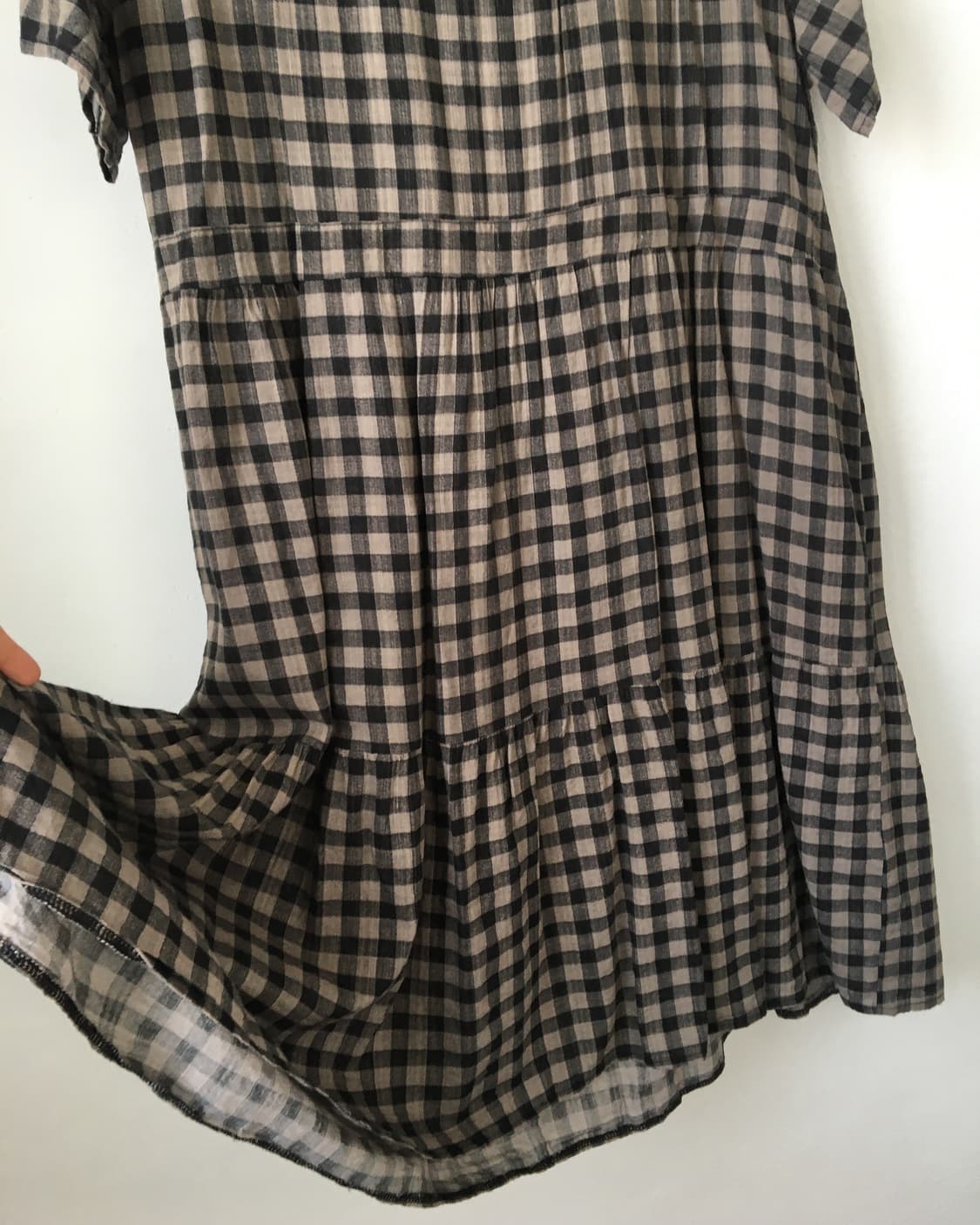 Check pattern over fit onepiece 상품이미지4