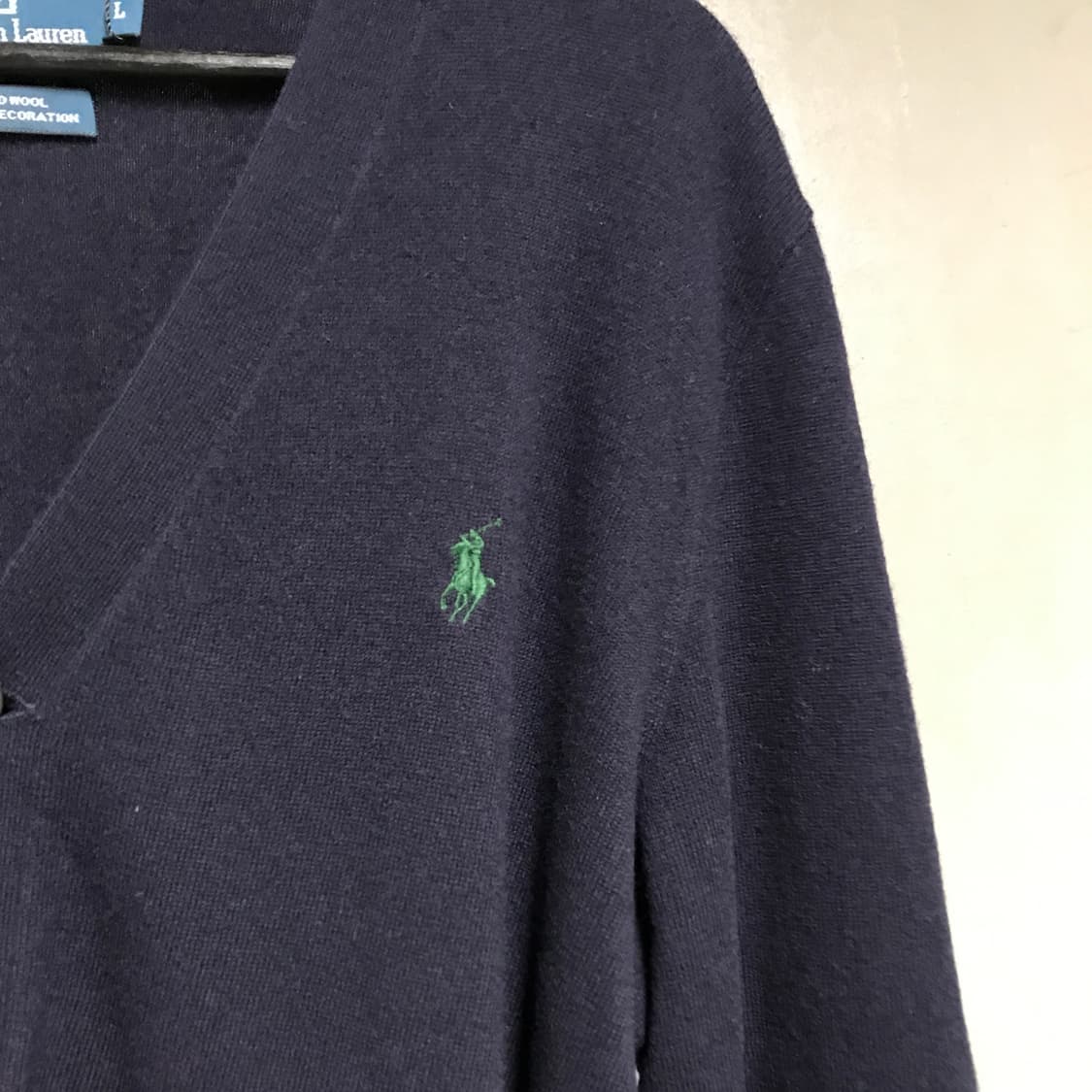 폴로 랄프로렌 엘보우 패치 니트 가디건 네이비 L 상품이미지4