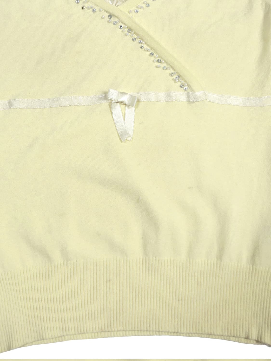 lace trim wrap knit top  상품이미지3