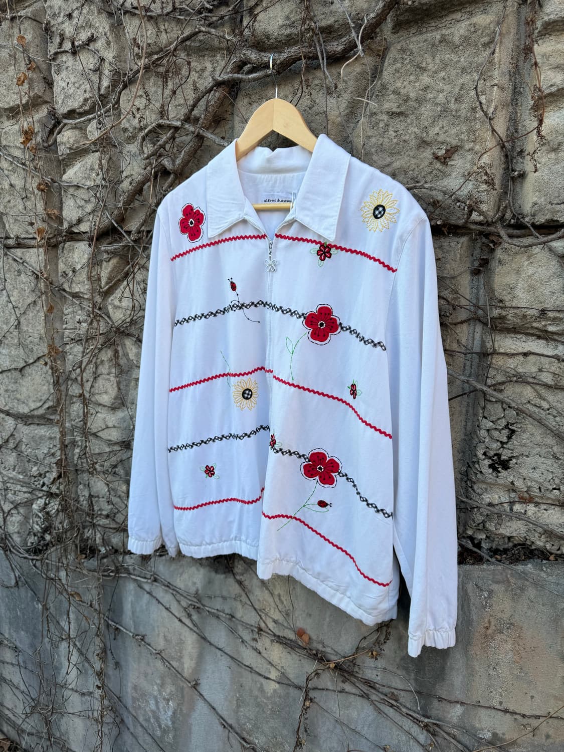 Alfred dunner 빈티지 자수 스윙톱 자켓 화이트 상품이미지3