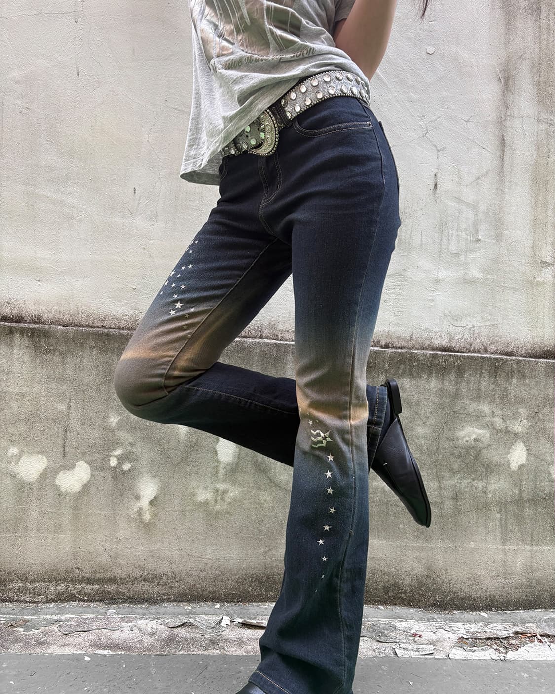 00’s archive star boots-cut pants 상품이미지2