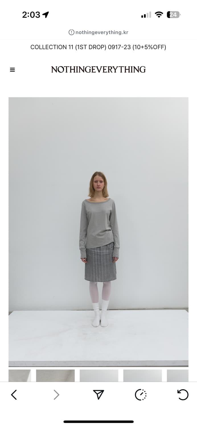 Nothing everything SNUG LONG SLEEVE TOP 상품이미지1