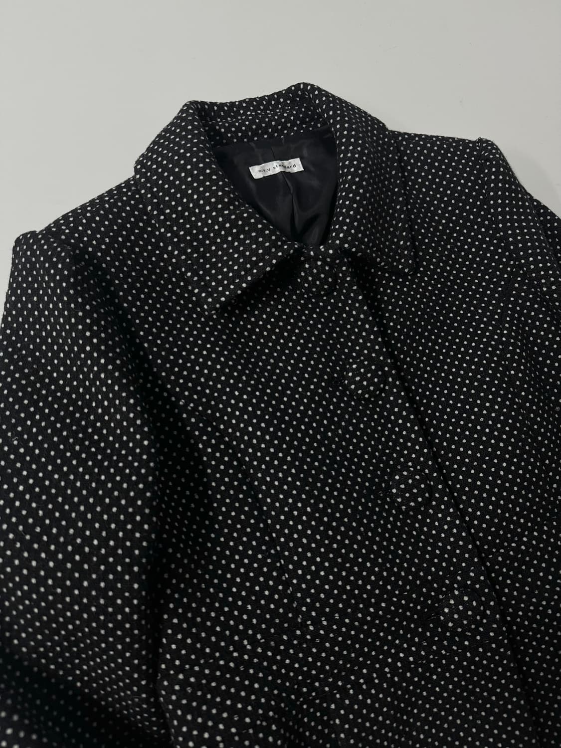 미니 도트 패턴 울 블렌디트 코트 상품이미지2