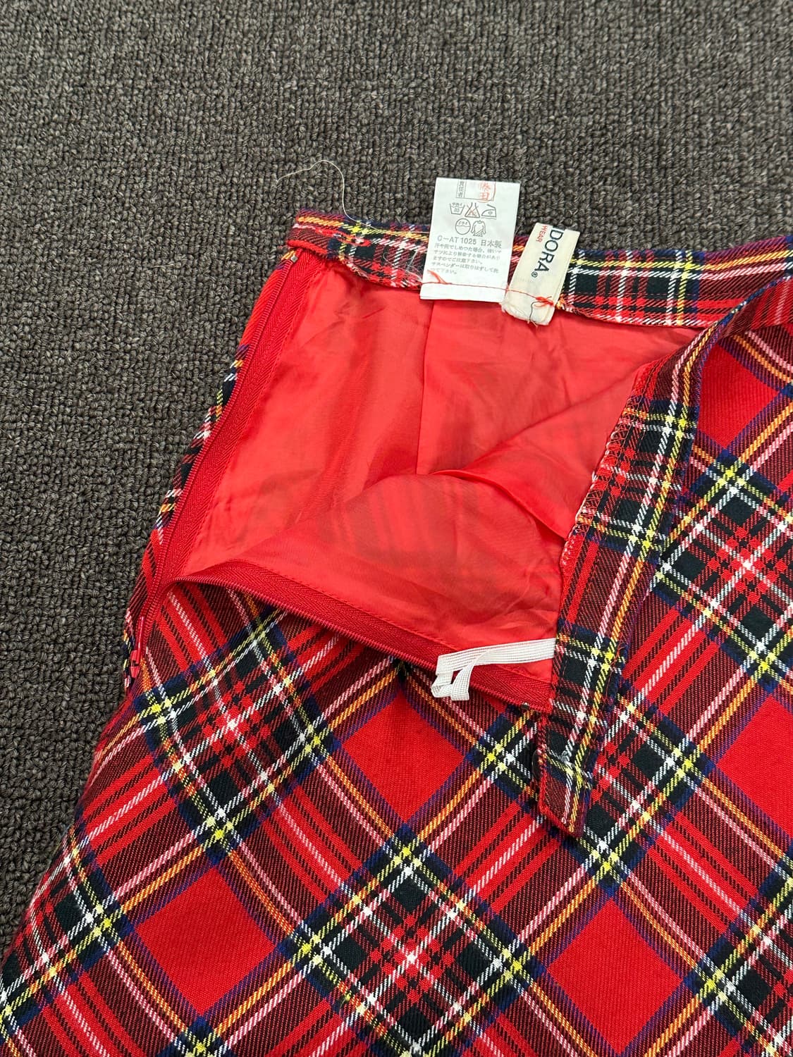 OS)Pandora vintage 타탄체크 레드 스커트 상품이미지4