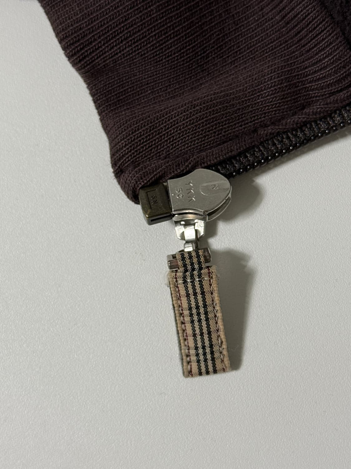 버버리 블랙 루즈핏 90‘s 딥브라운 노바체크 라이닝 후리스 후드집업  상품이미지5