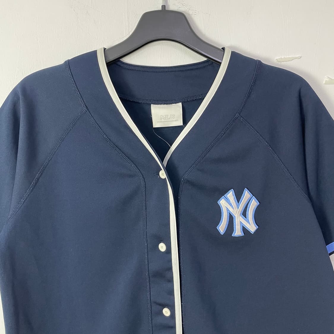 MLB 뉴욕 양키스 반팔 베이스볼 셔츠 네이비 상품이미지3