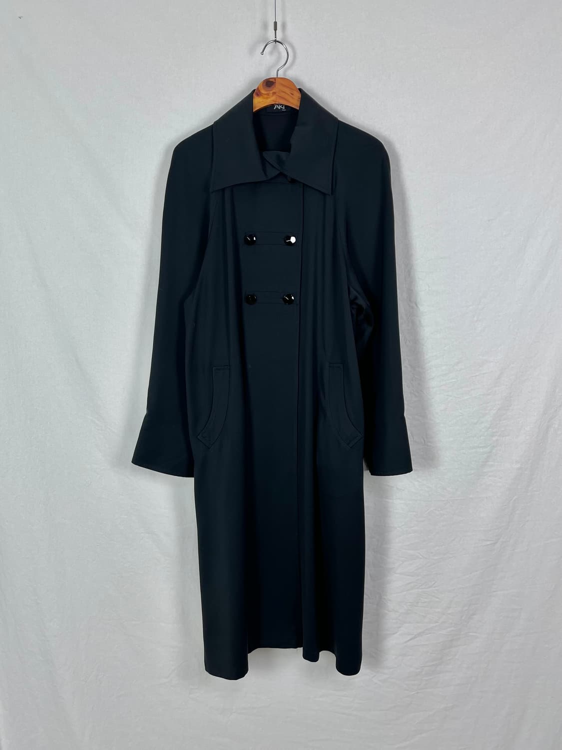 AKI 폴리 원단 롱 코트 상품이미지3