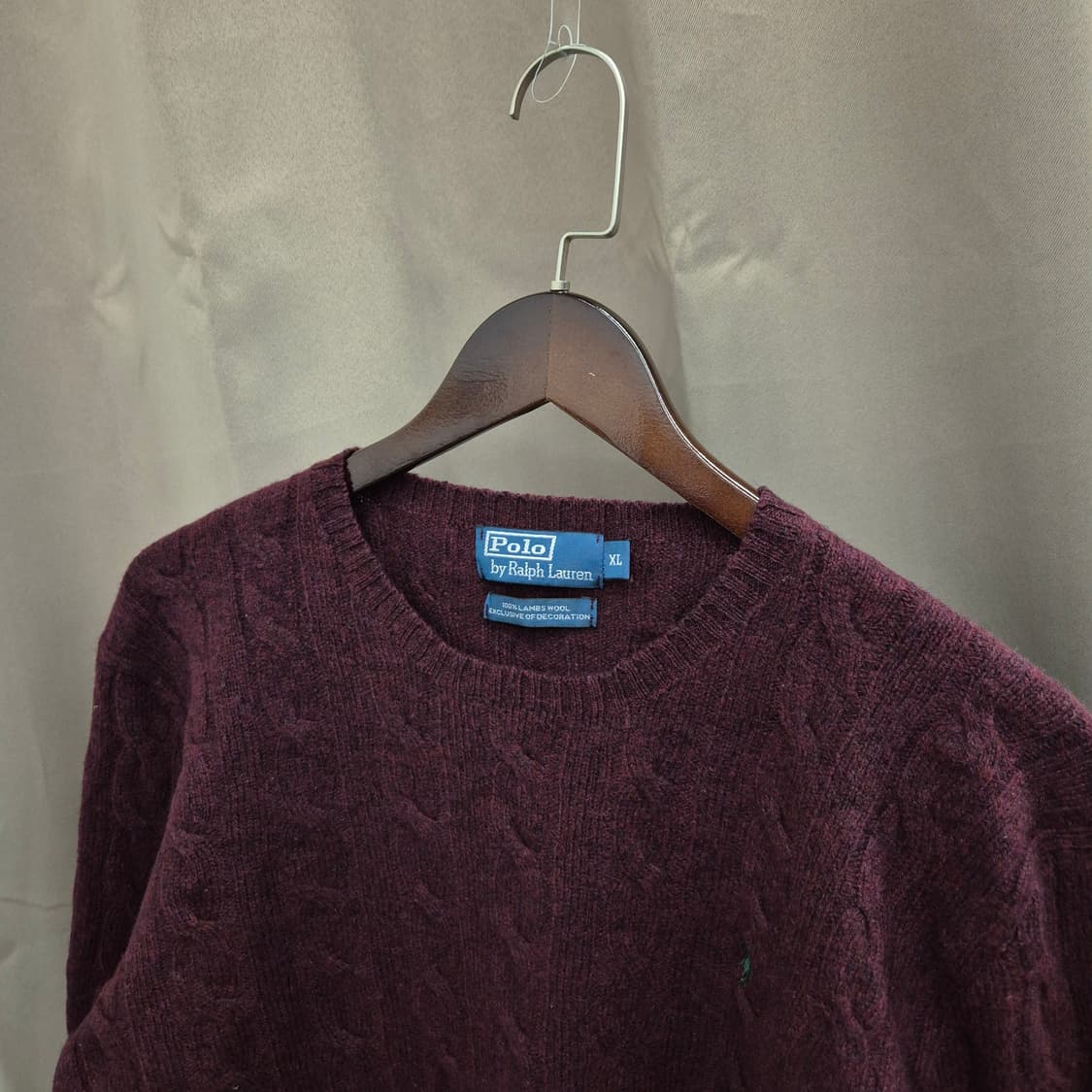 폴로 랄프로렌 램스울 케이블 니트 XL 상품이미지2