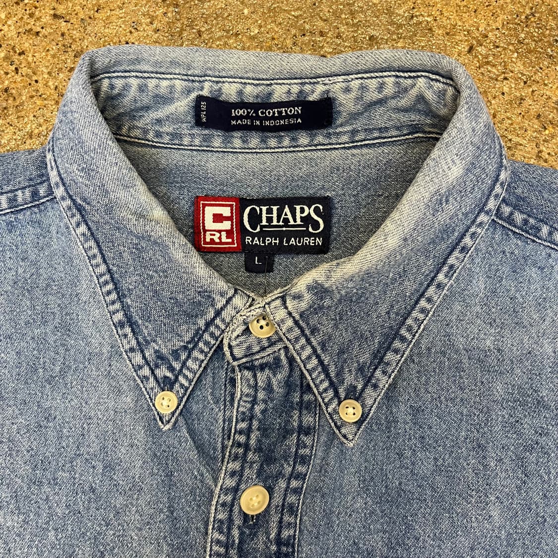 미국 빈티지 CHAPS 챕스 데님 셔츠 남방 긴팔 상품이미지2