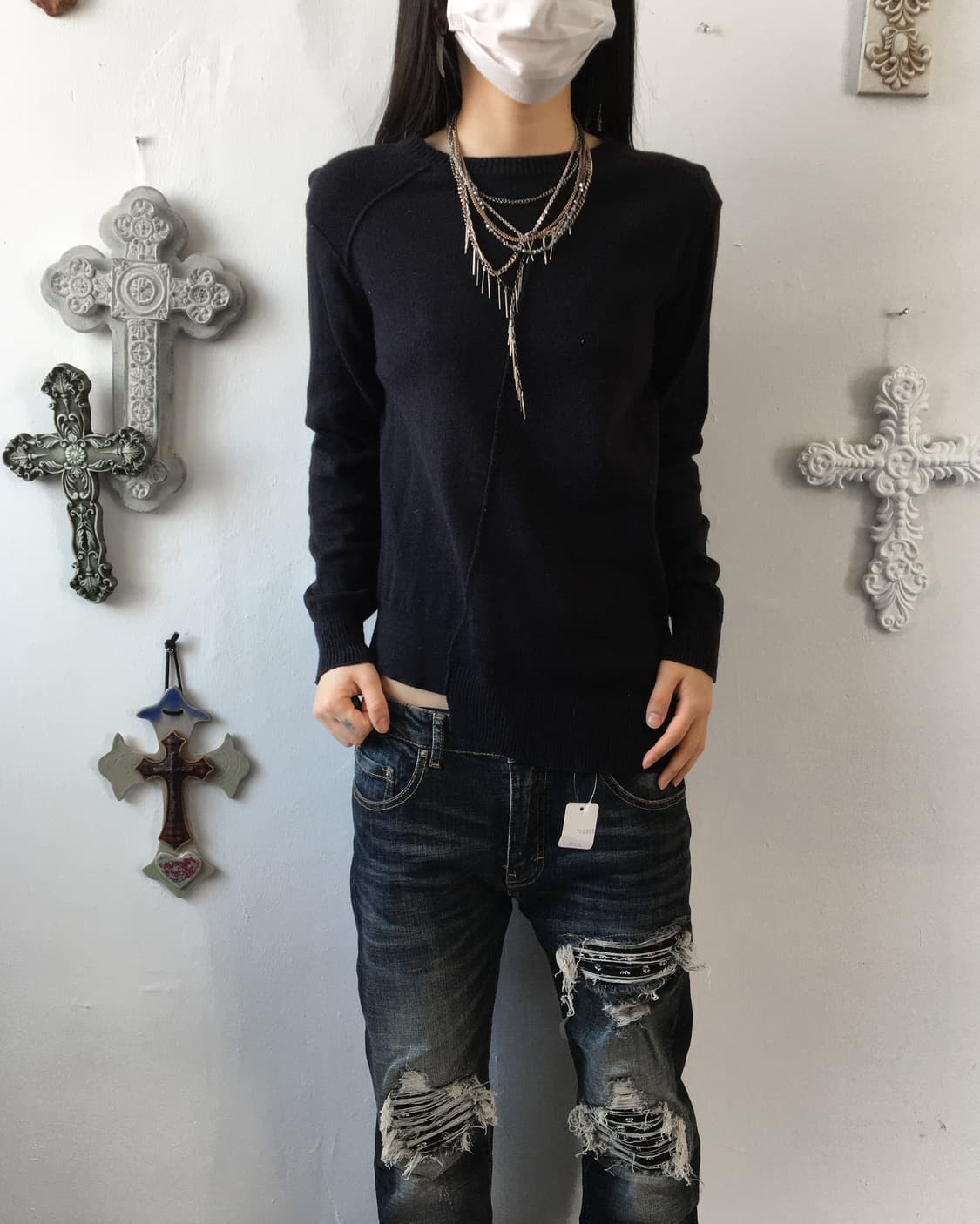 Zucca unbalnaced knit 상품이미지1