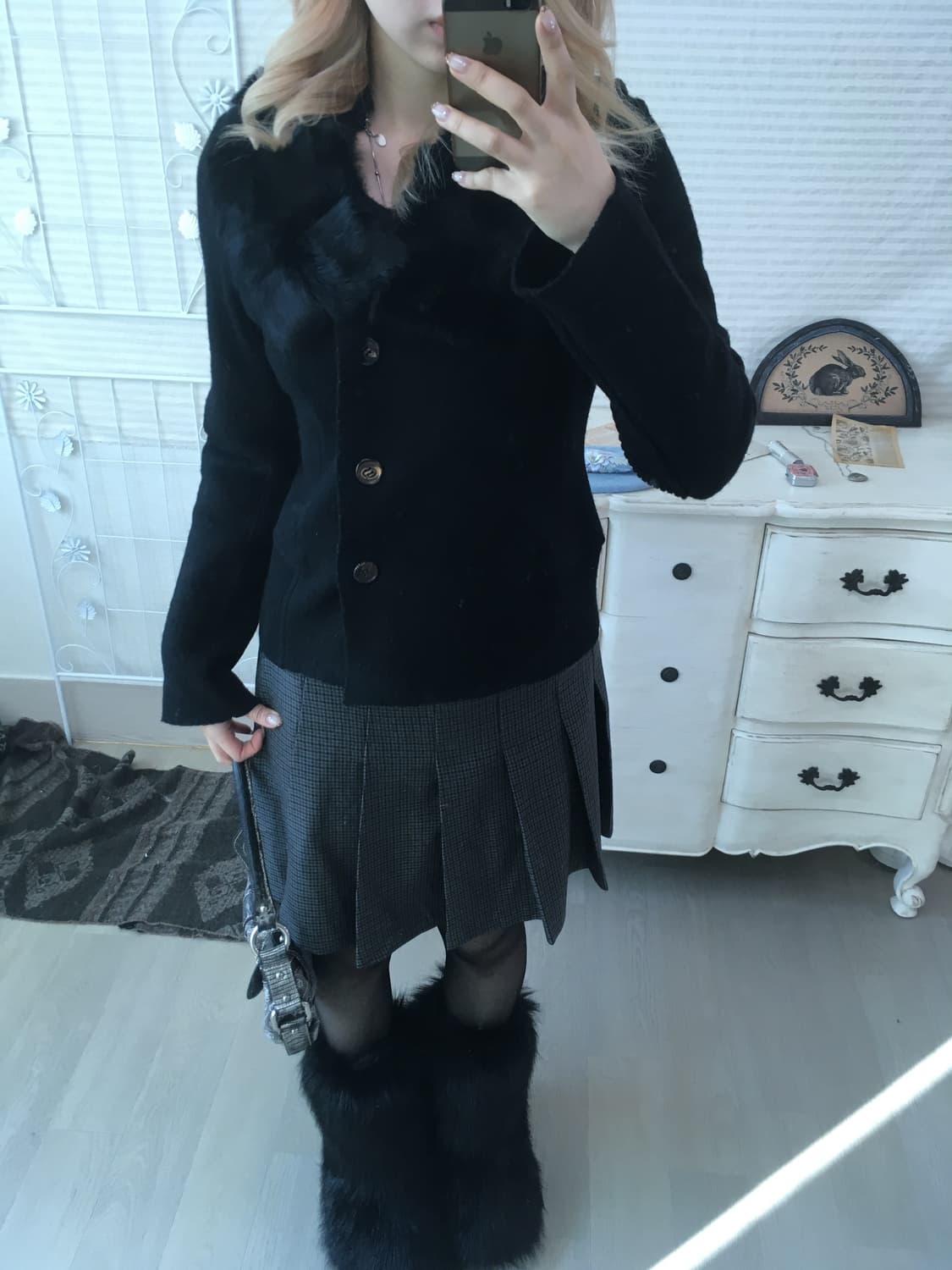 jpn vintage black duffle wool jk 상품이미지10