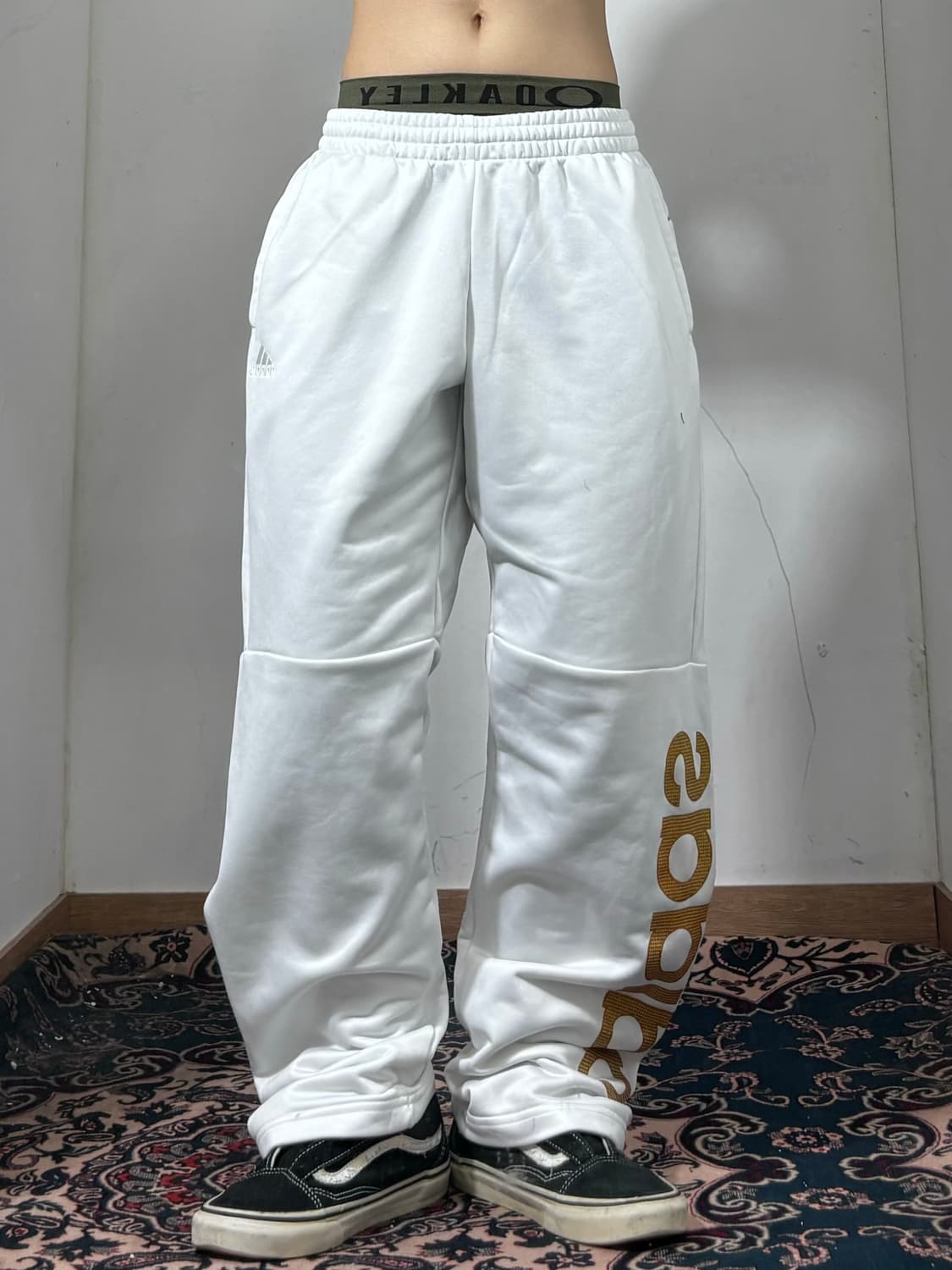 아디다스 화이트 골드 츄리닝 바지  상품이미지1