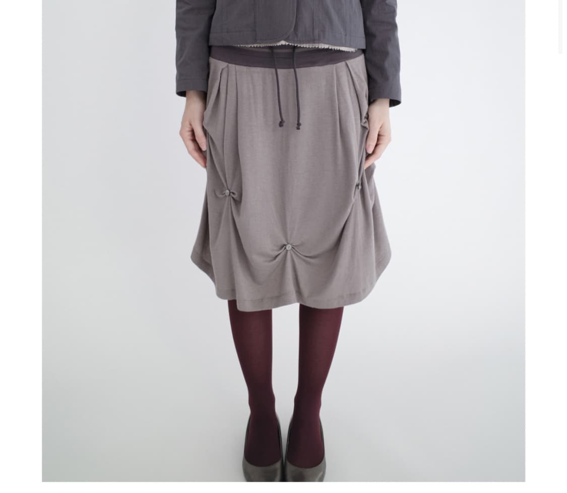 산코파퓨엘라 drape wool skirt brown 상품이미지1