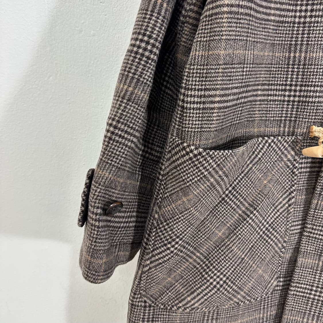 M-L 커버낫 체크 떡볶이 더플코트 상품이미지2