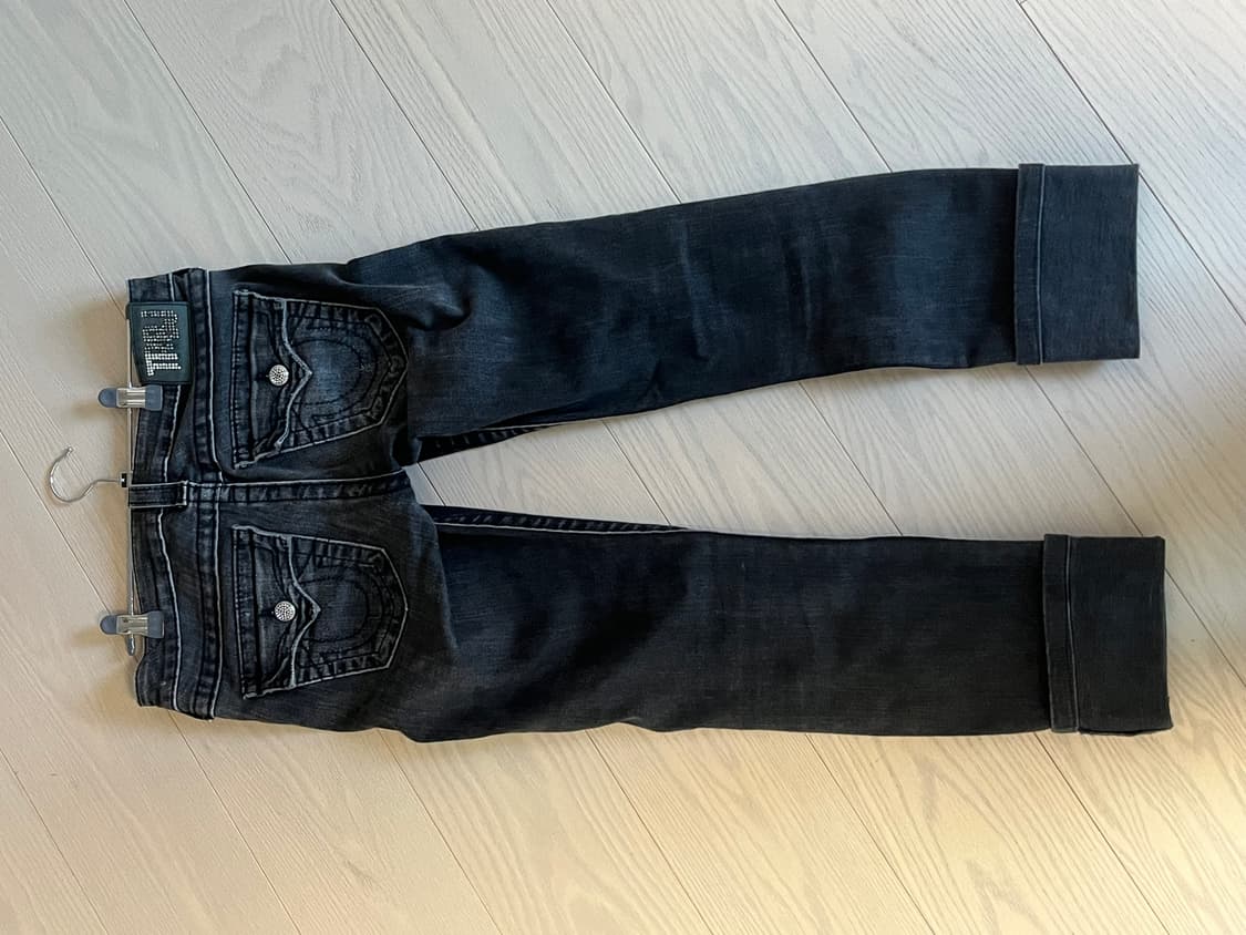 True religion/ 트루 릴리전 블랙 큐빅 스터드 스키니 상품이미지4