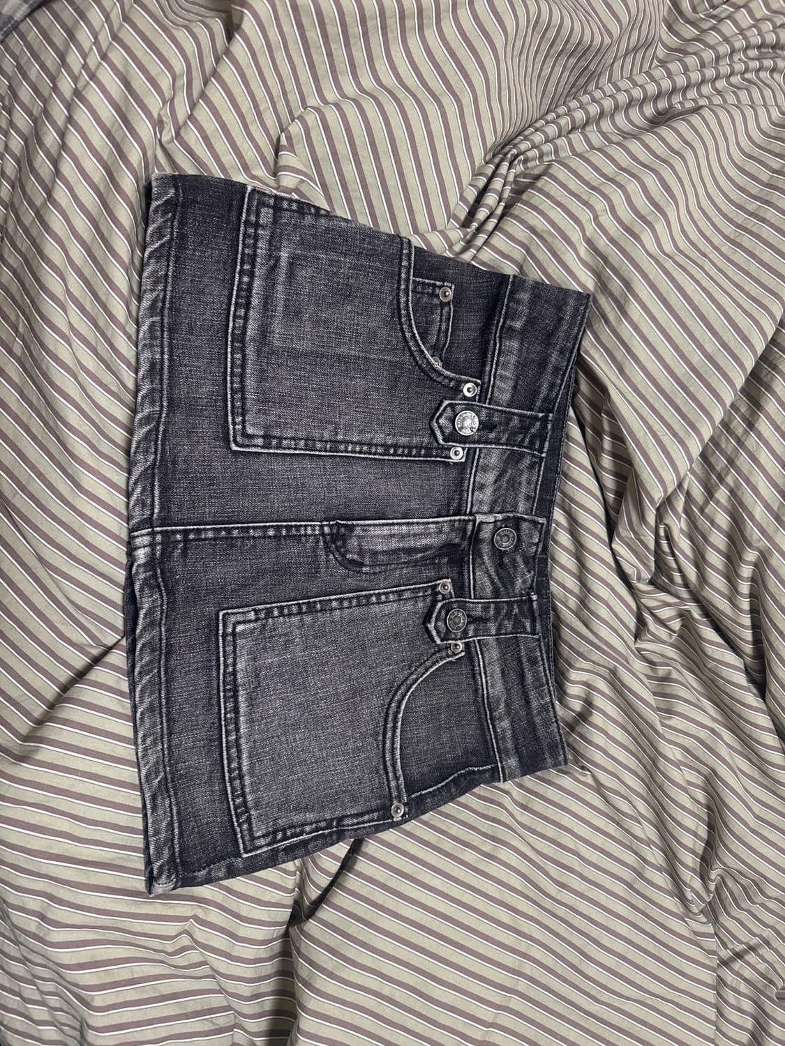 보헤미안서울 포켓 데님 스커트 s 상품이미지2