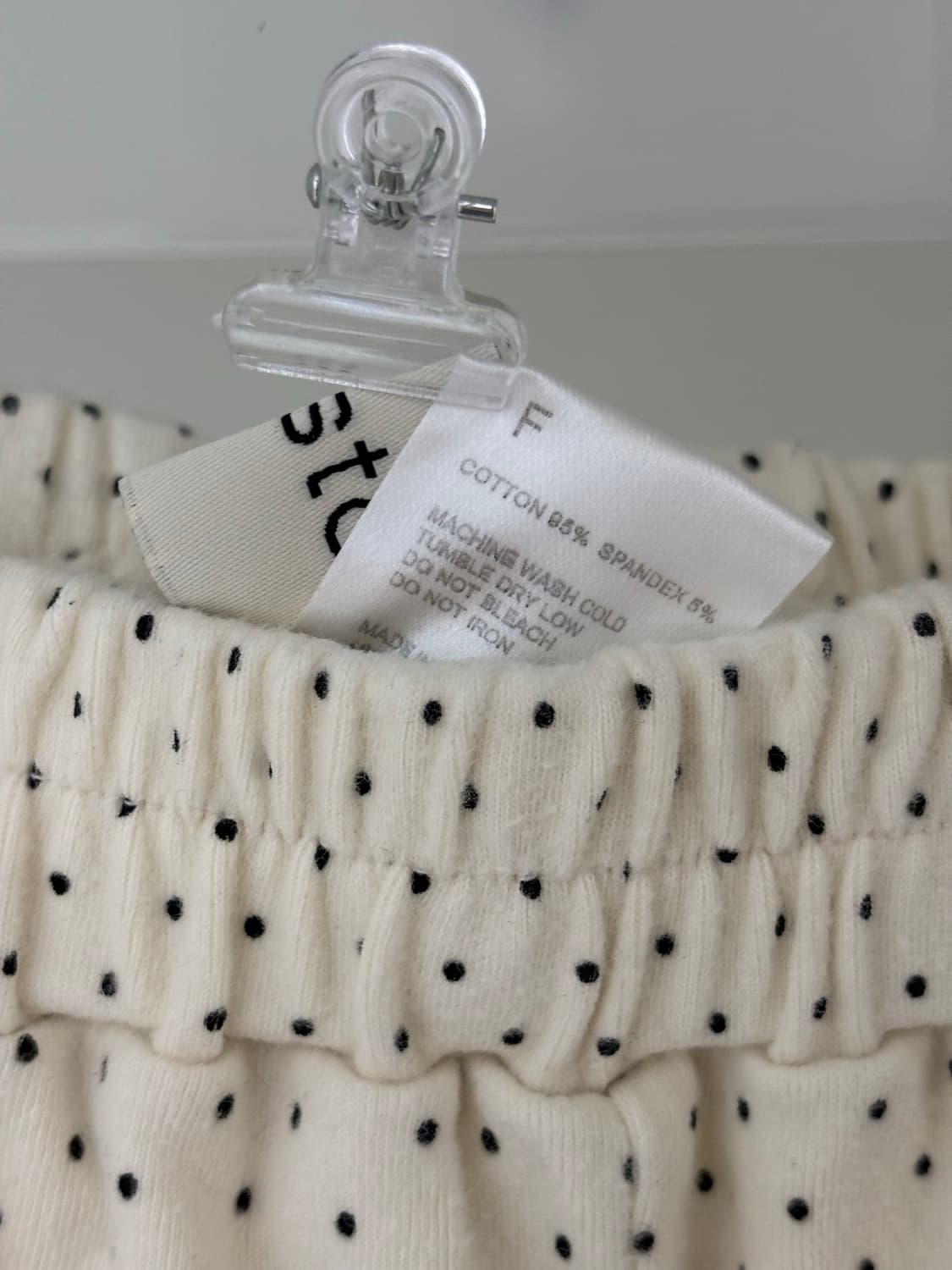 PESTO 페스토 SPRING SWEAT PANTS 아이보리 도트 팬츠 상품이미지3