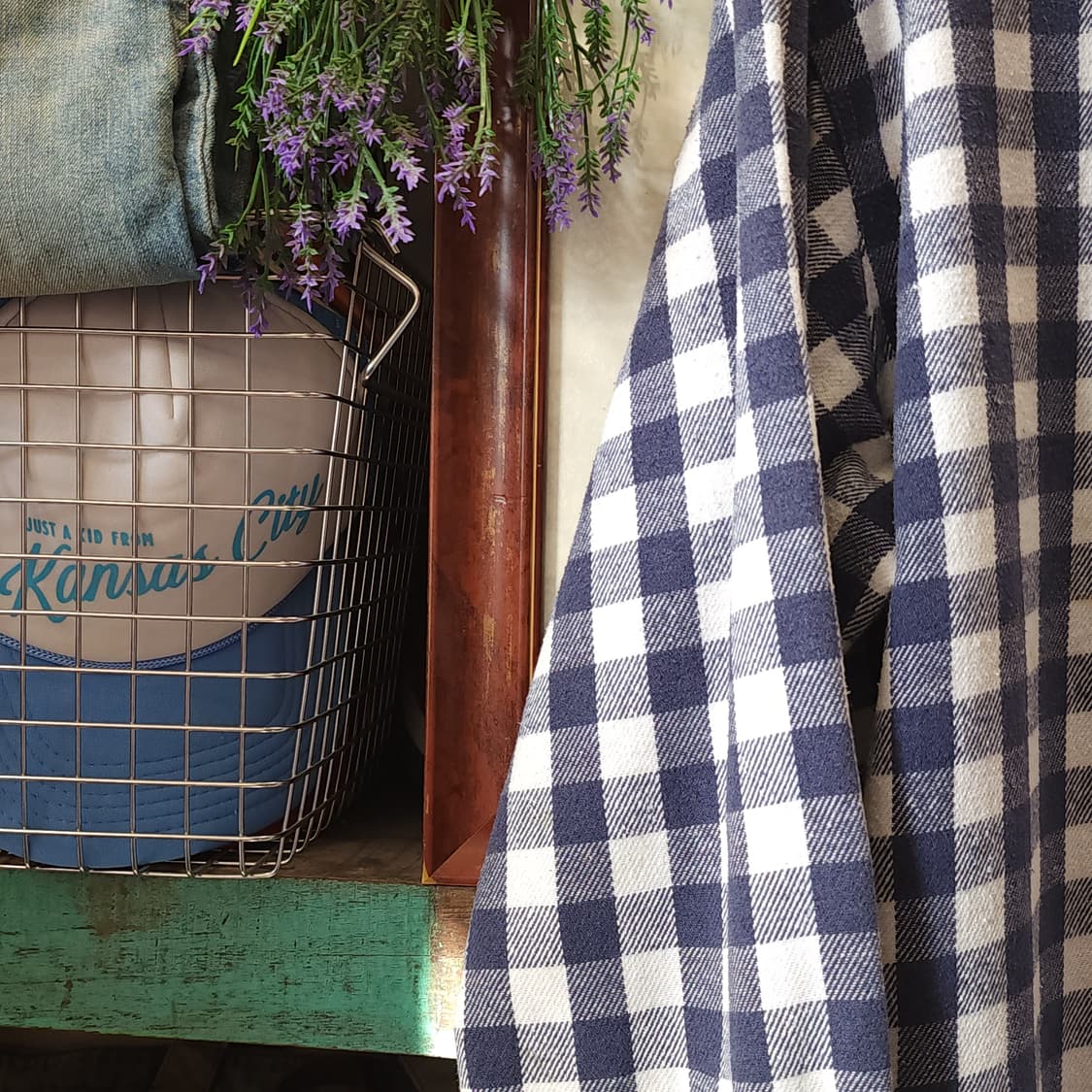 90s 아메리칸 빈티지 체크셔츠 헤비 플란넬 워크셔츠 빅체크 블루 xl 상품이미지5