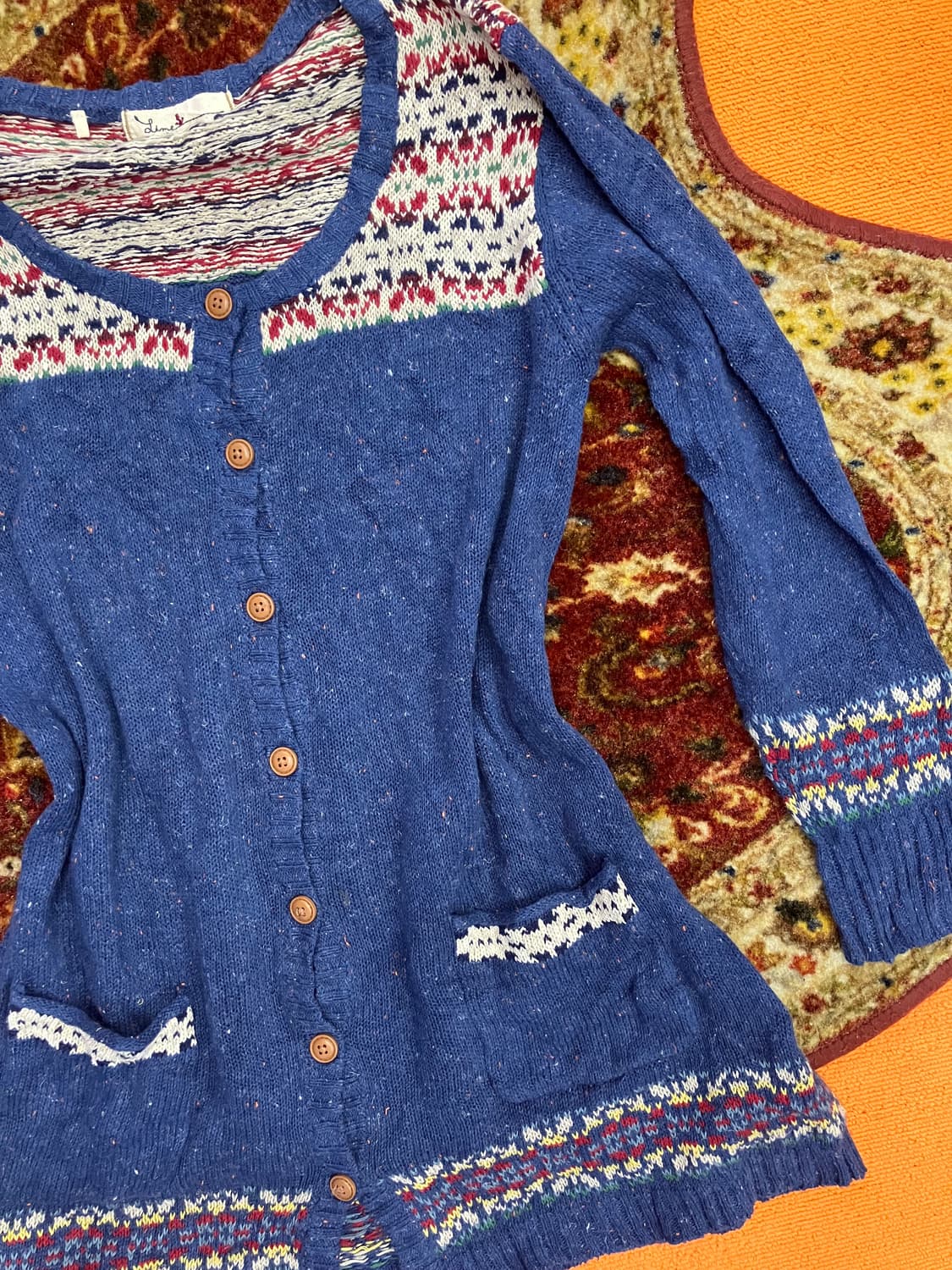 모리 네이비 투포켓 가디건 상품이미지3