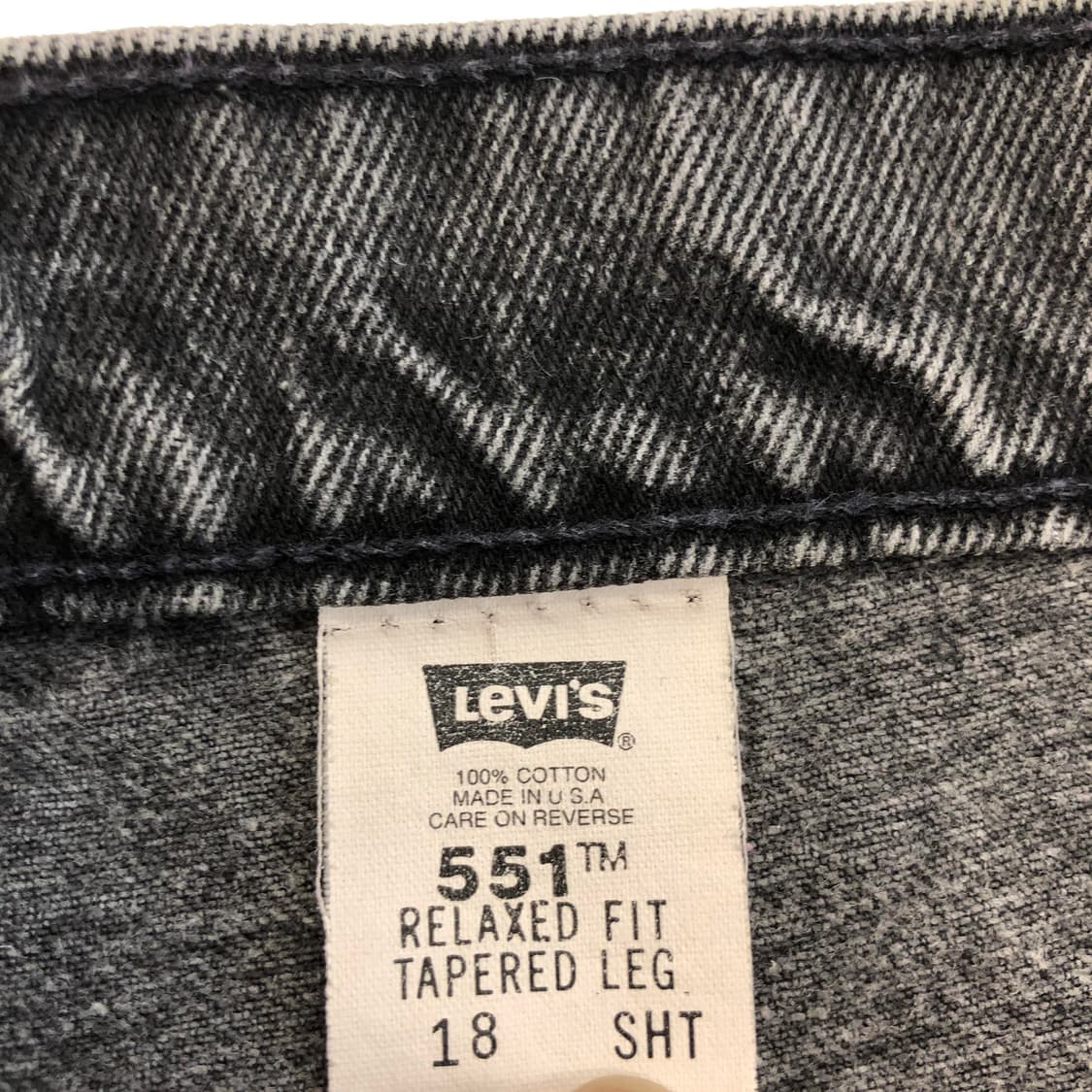 90s USA made 리바이스 551 릴렉시드 테이퍼드 데님 34 인치 상품이미지6