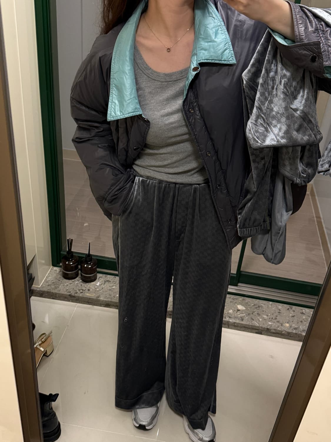 더일마 리버스구스 패딩 민트 상품이미지7