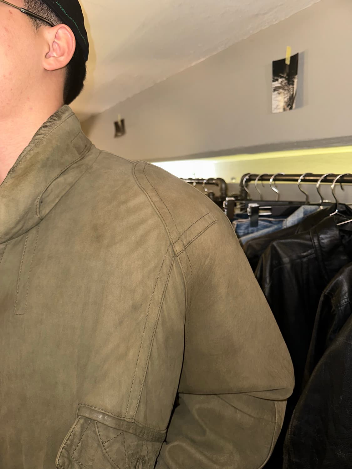 90’s Japanese shell-leather rider bomber 상품이미지5