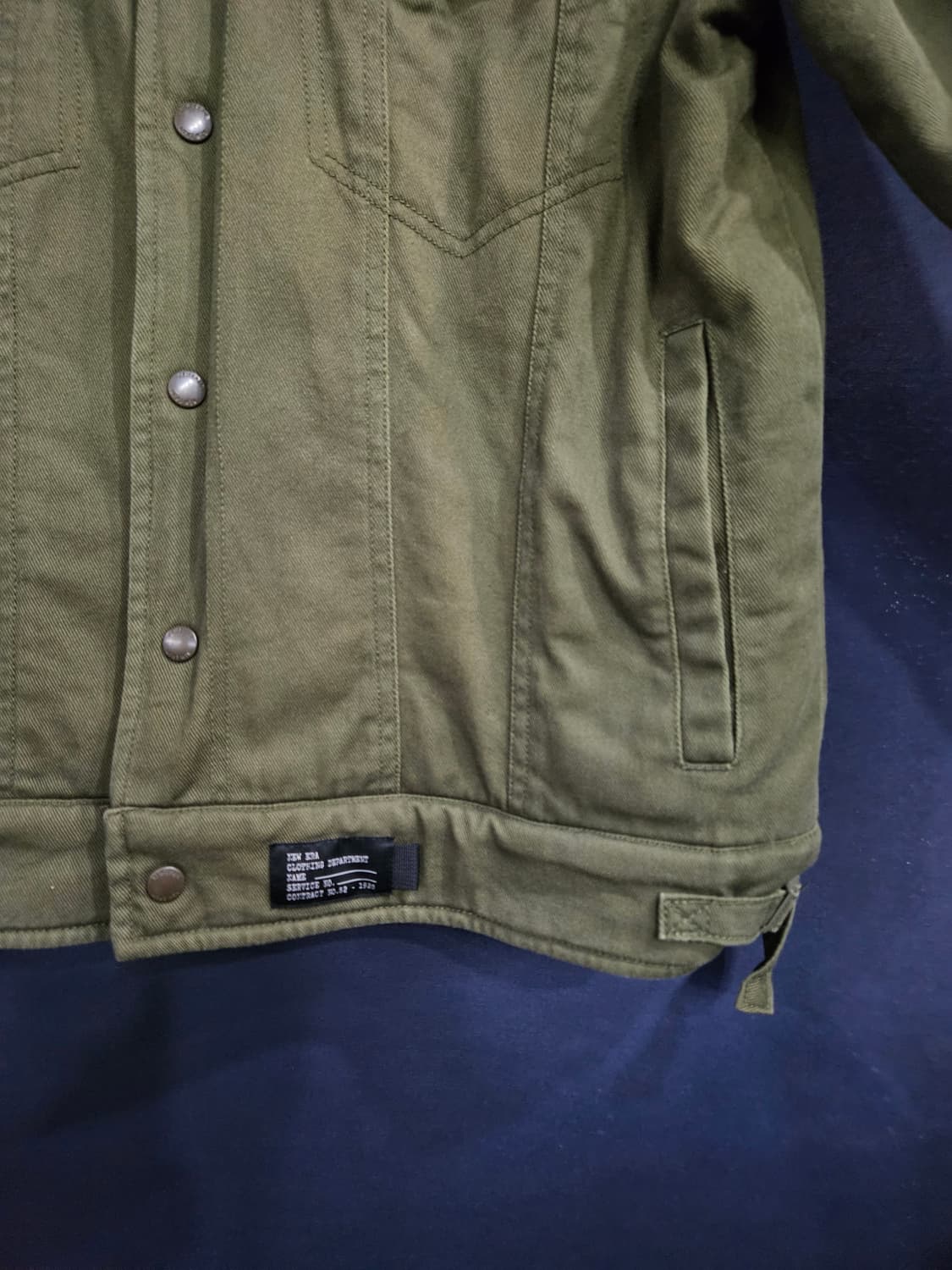 뉴에라 카키 남성 세미오버핏 105 데님 패딩자켓  상품이미지6