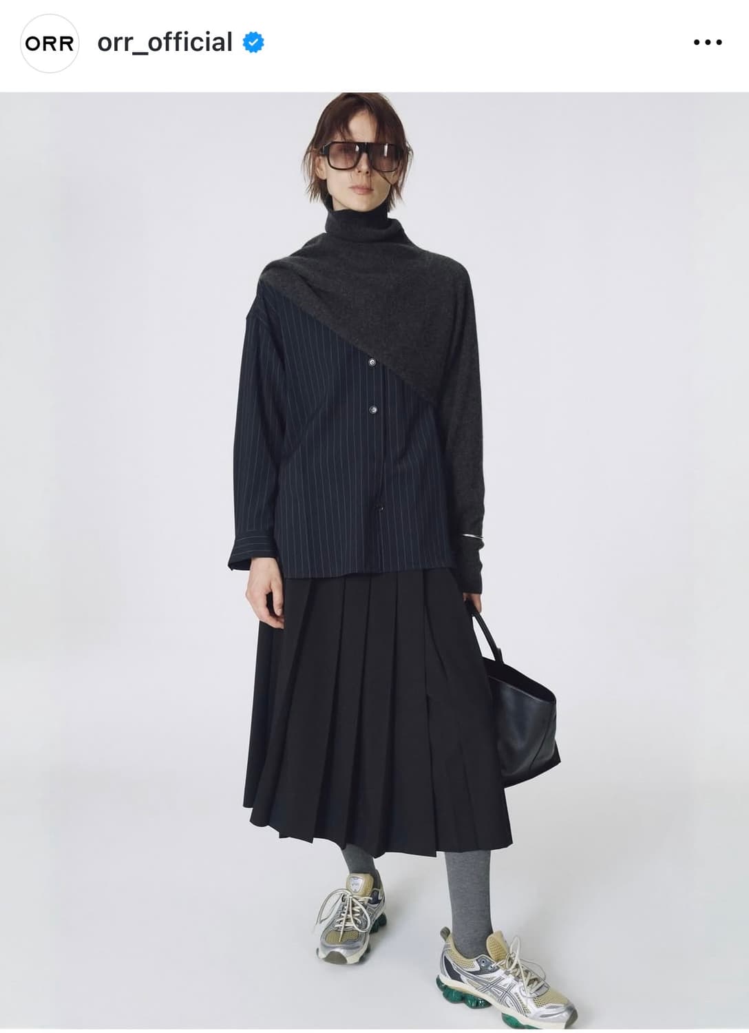 ORR 오르 캐시미어 100 폴라 케이프 차콜-새상품(택포) 상품이미지9