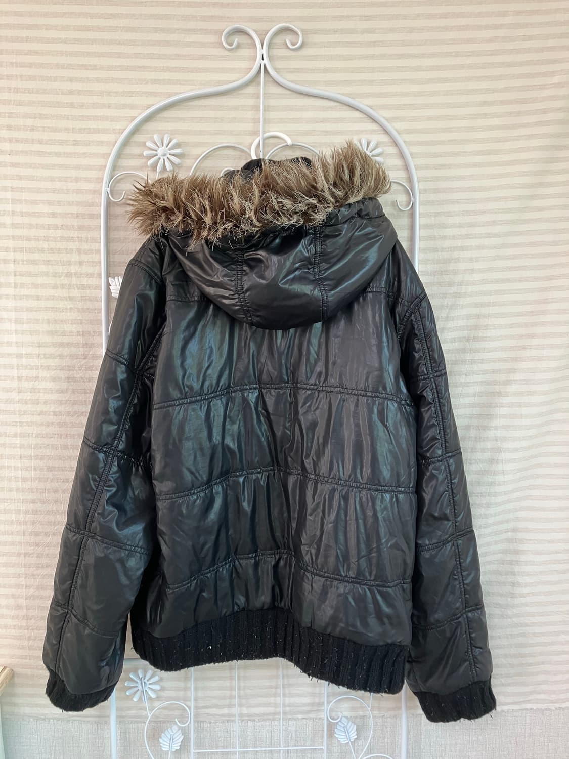 jpn vintage 블랙 무광 패딩 점퍼 y2k 스트릿 갸루 펑키 상품이미지2