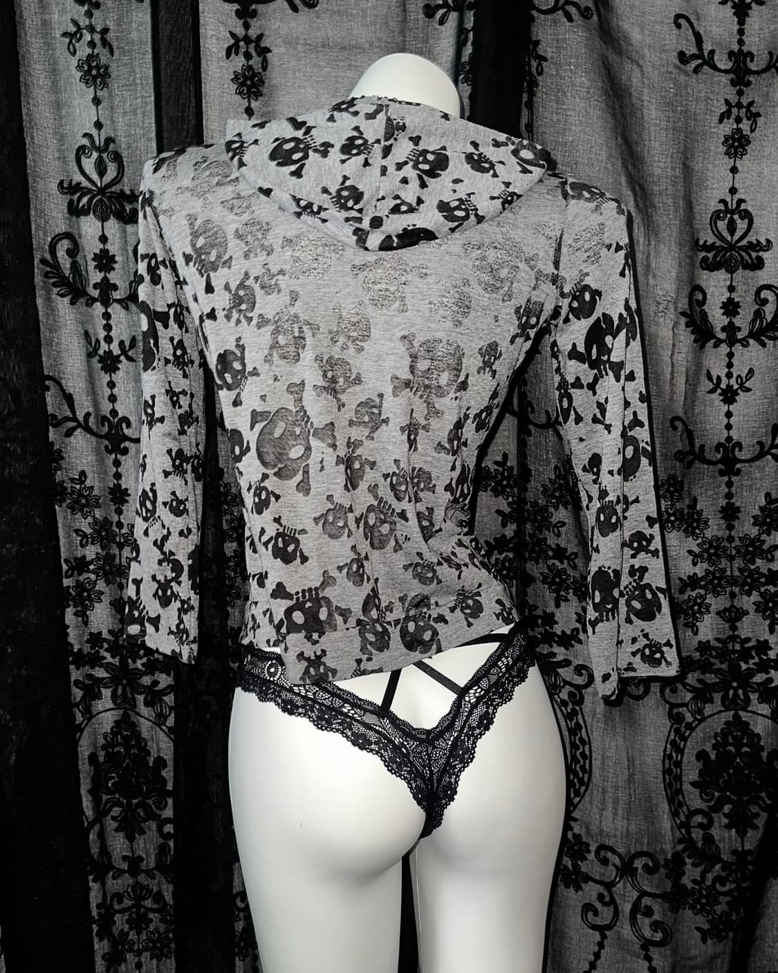 Gray Skull Zip-up 상품이미지3