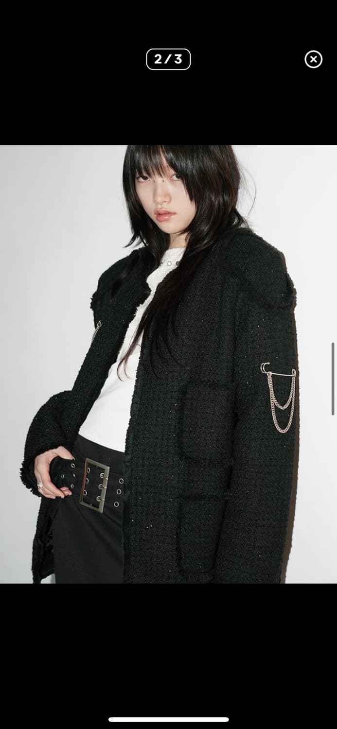 dared raw edge tweed jacket 상품이미지2