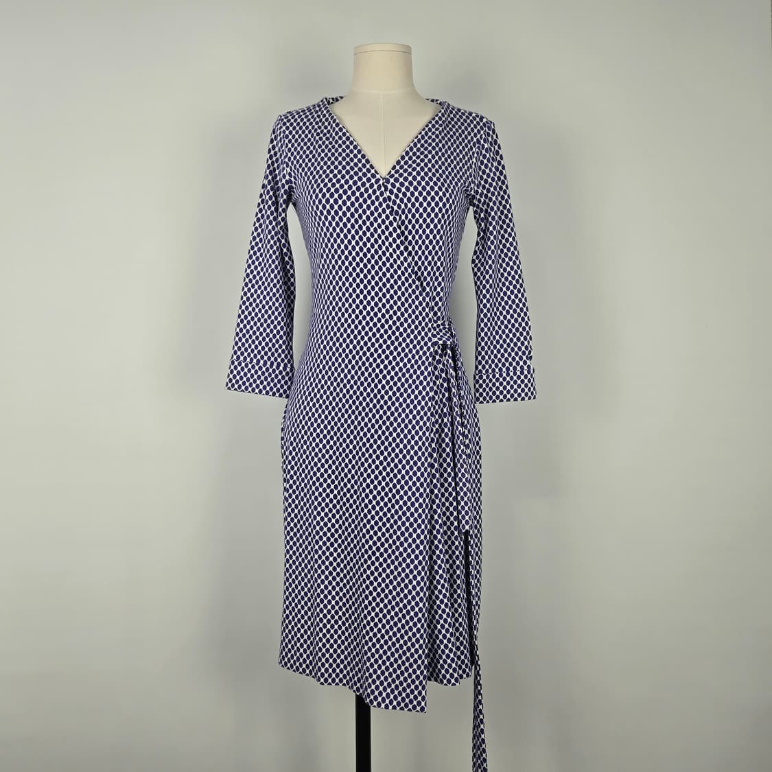 0825 다이앤 본퍼스텐버그 랩 패턴 미디원피스4 상품이미지1