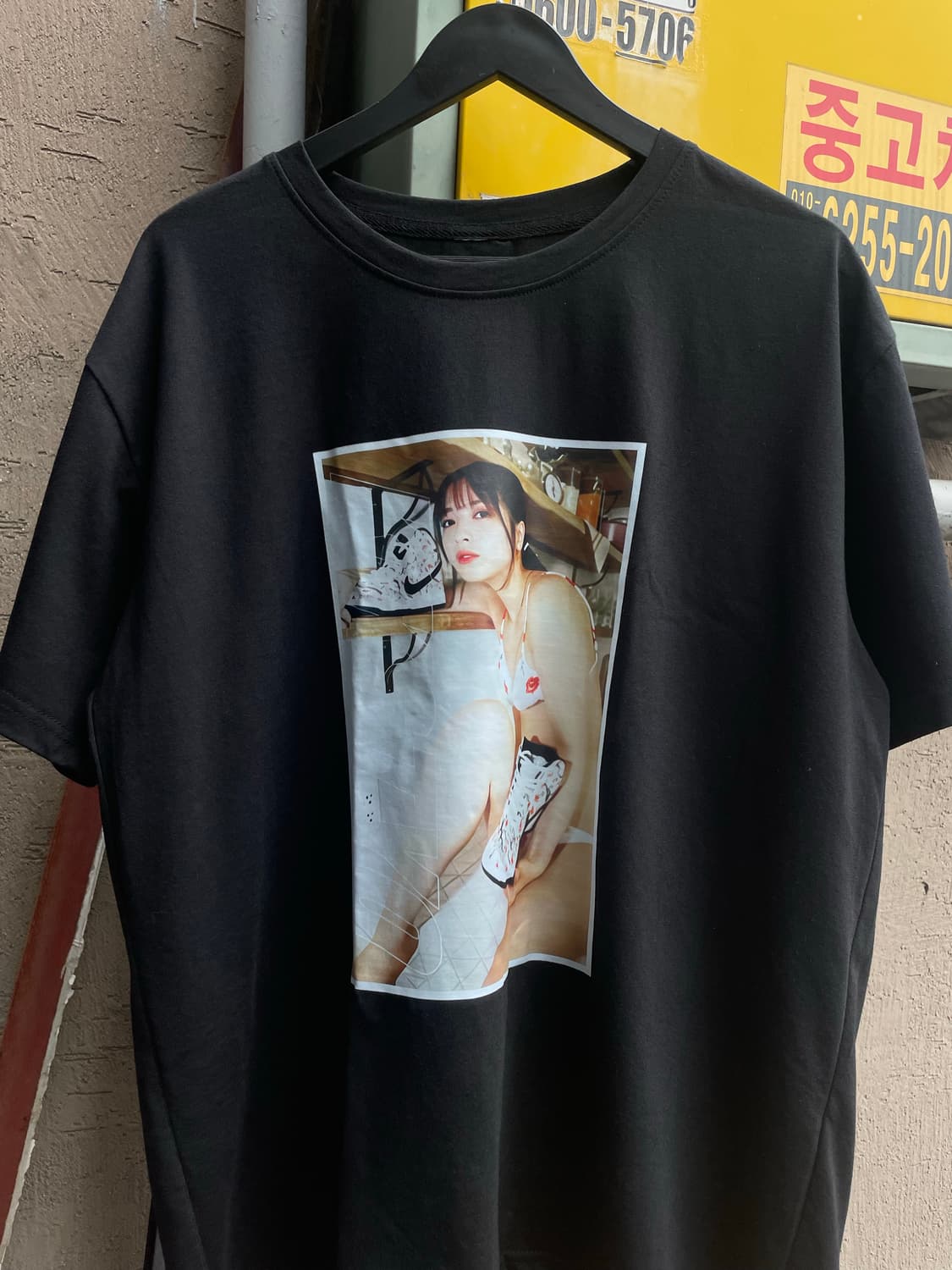 일본 Nanako Kurosaki 비키니 아이돌 부트 프린팅 티셔츠 상품이미지3