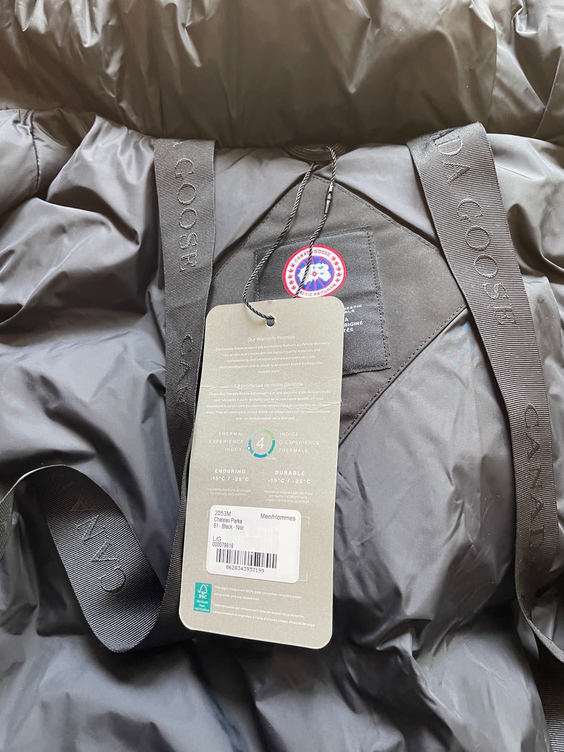 캐나다구스 샤토 fw23 블랙 L 새상품 팝니다 상품이미지3