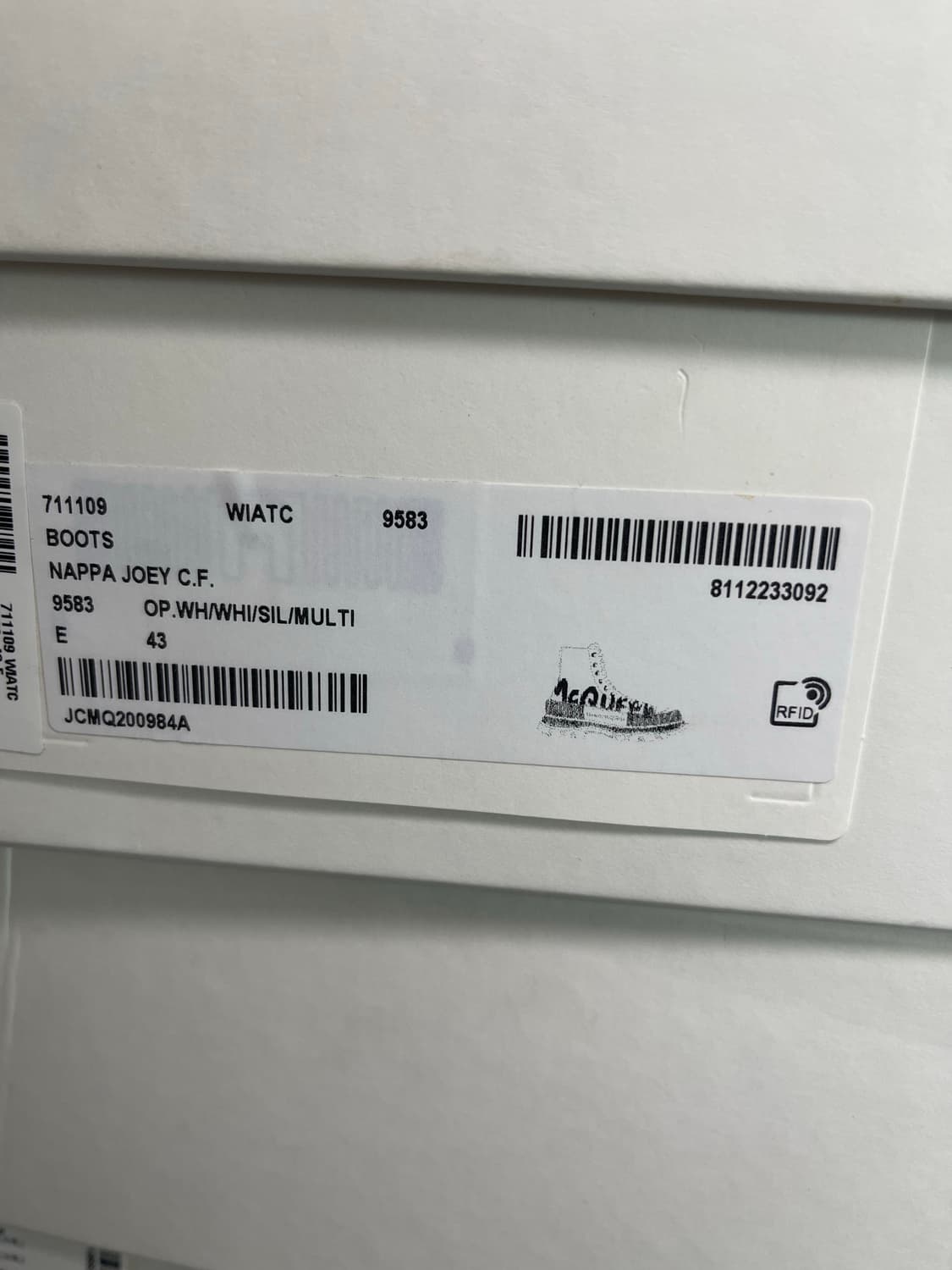 43)알렉산더 맥퀸 오버솔 부츠 화이트 멀티 상품이미지3