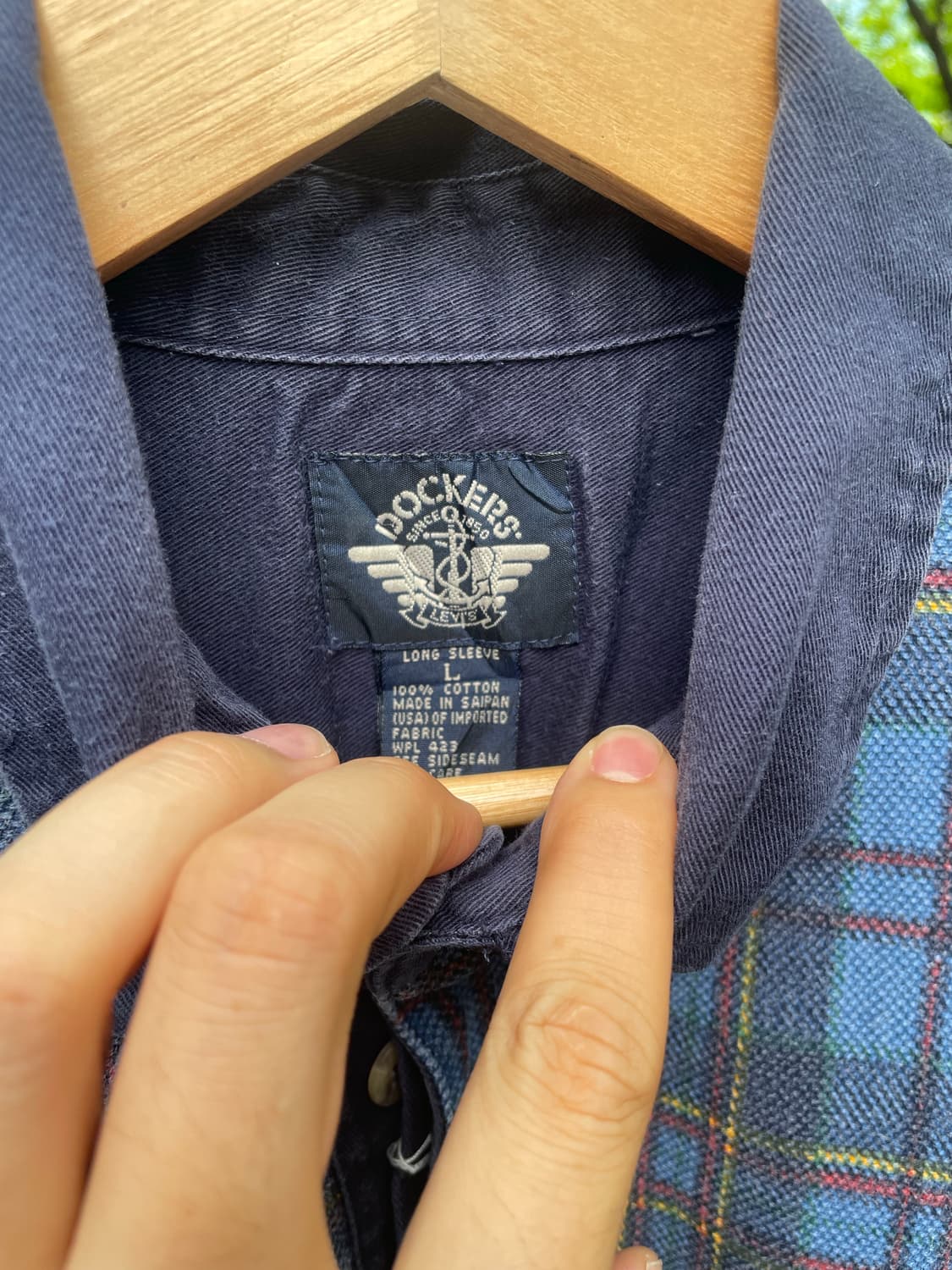 90s Dockers Levis 체크 카라티 상품이미지3