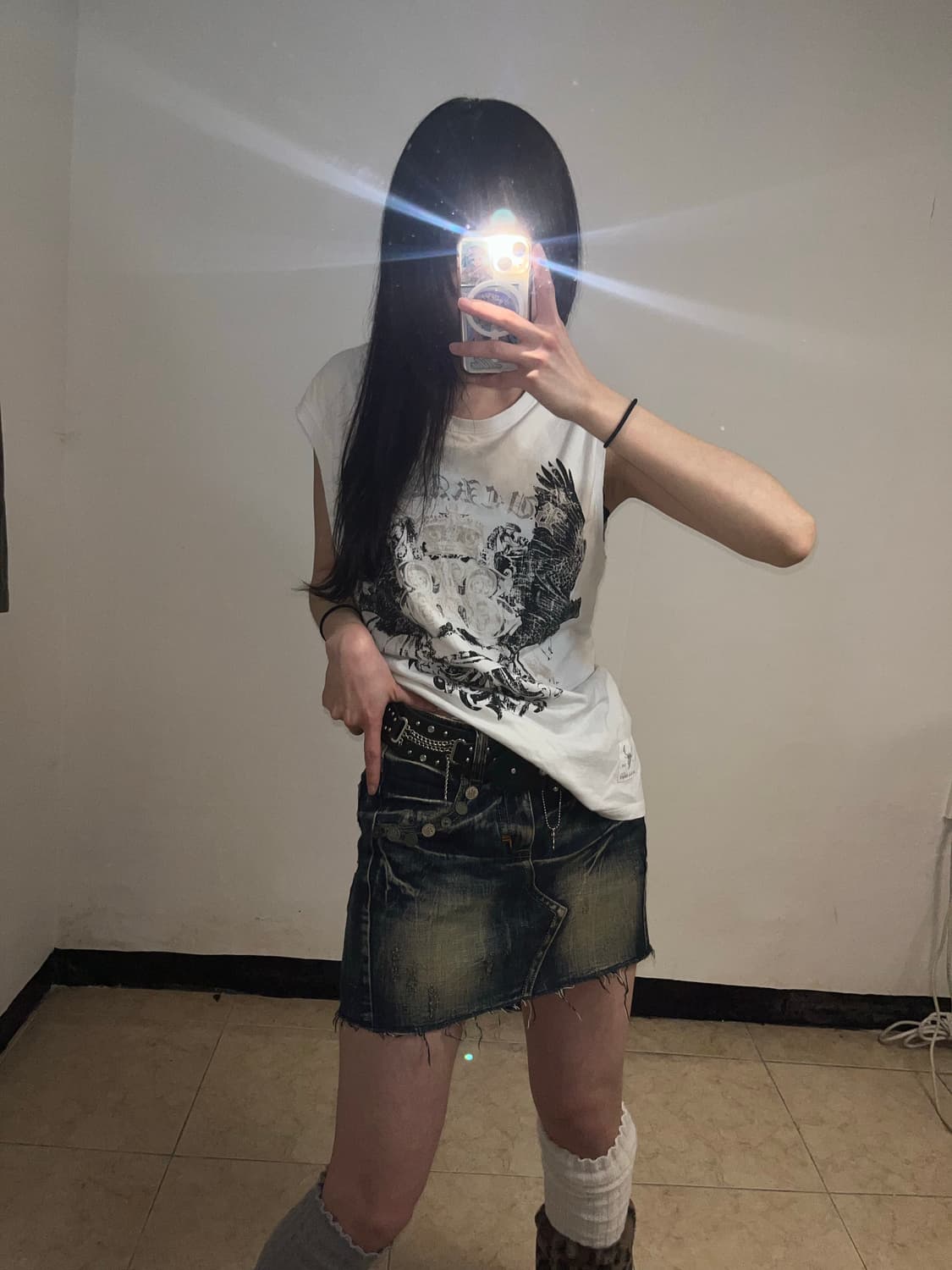 Buckaroo 스컬 프린팅 슬리브리스 상품이미지2