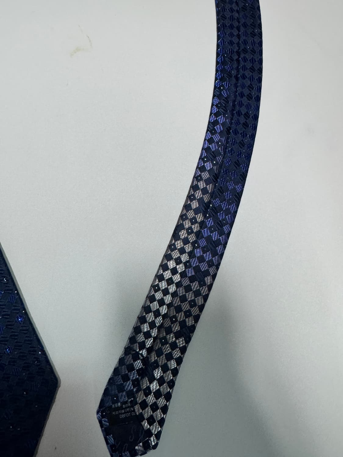 닥스 Daks 패턴 실크 넥타이 블루 상품이미지3