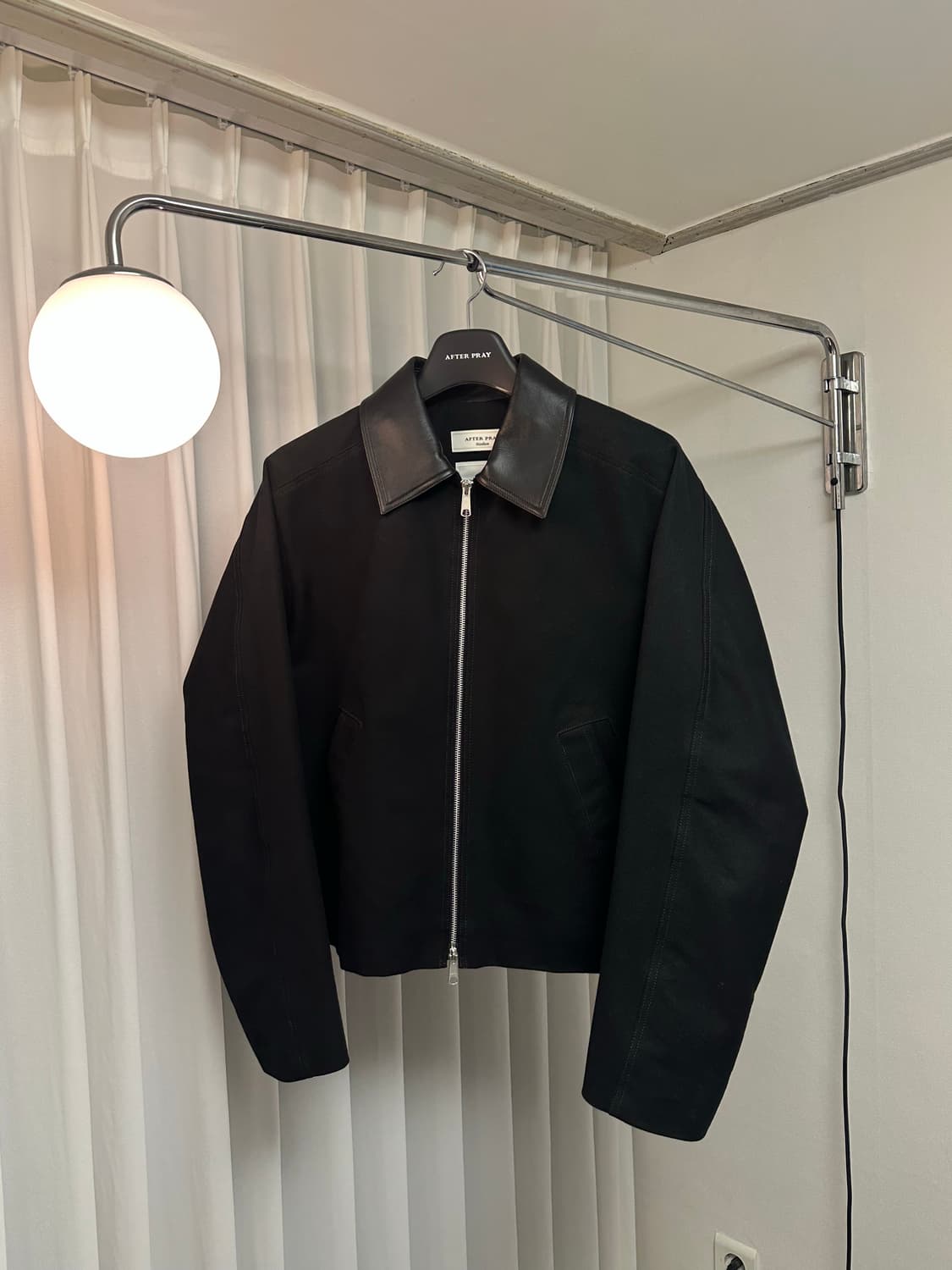 애프터프레이 램스킨카라 코튼 블루종 M 상품이미지3