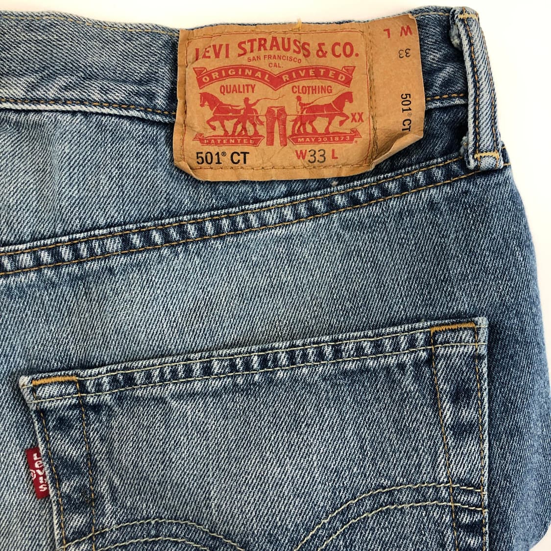리바이스 501CT 컷오프 데님쇼츠 32-33 상품이미지4