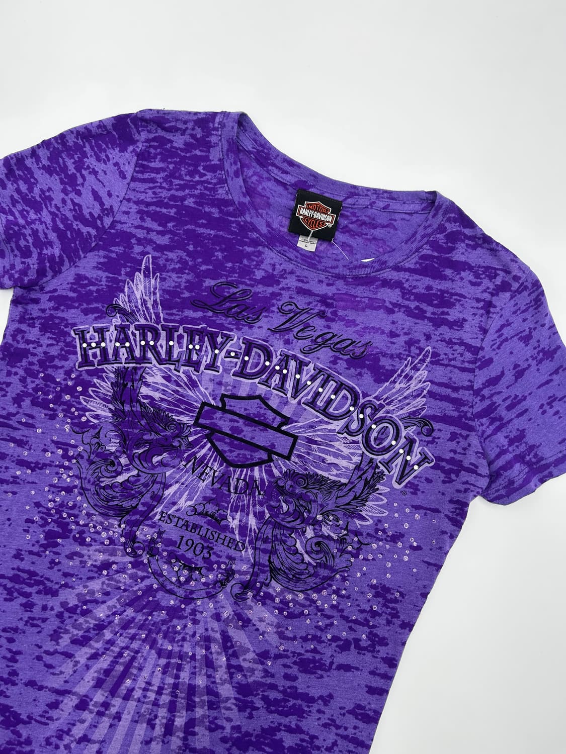 할리데이비슨 라스베가스테마 타이다이 우먼 반팔티 상품이미지2