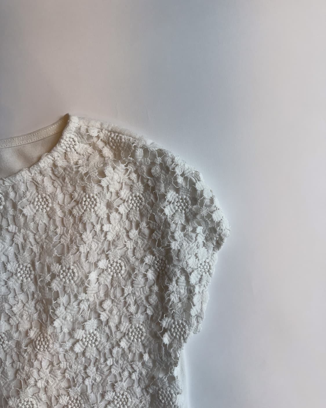 Floral Lace Overlay Top 상품이미지3