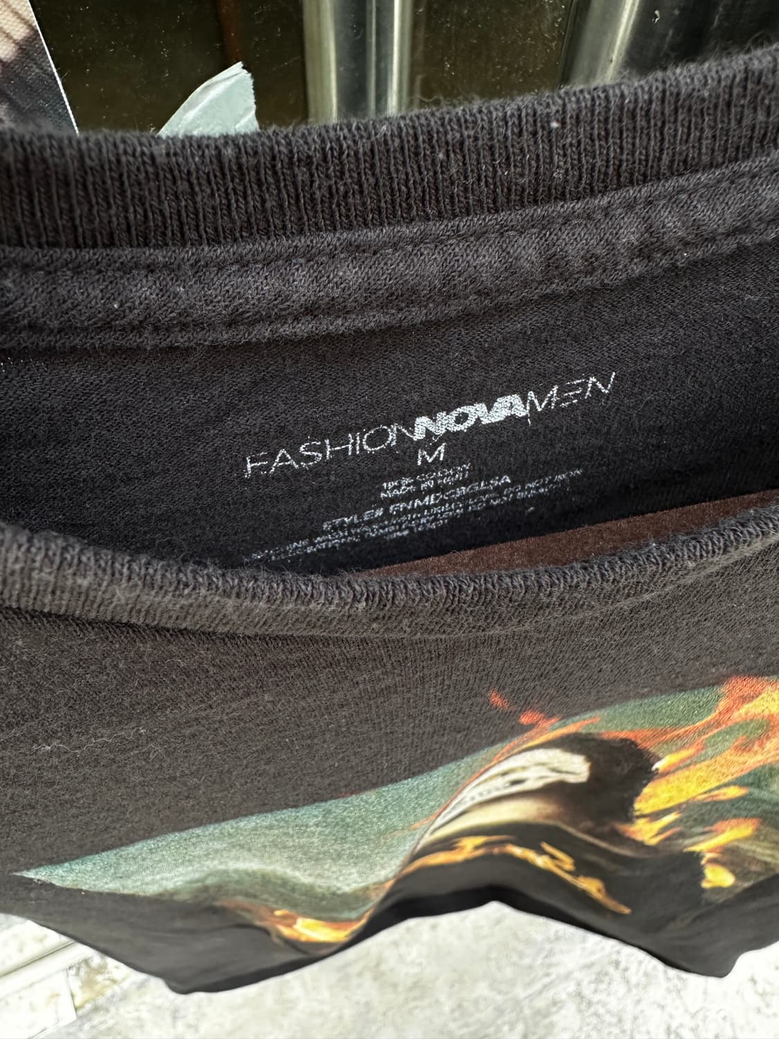 Mona Lisa Skull Graphic T-Shirt 상품이미지2