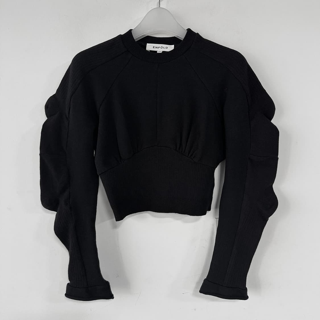 엔폴드 ENFOLD 크롭 니트 탑 상품이미지1