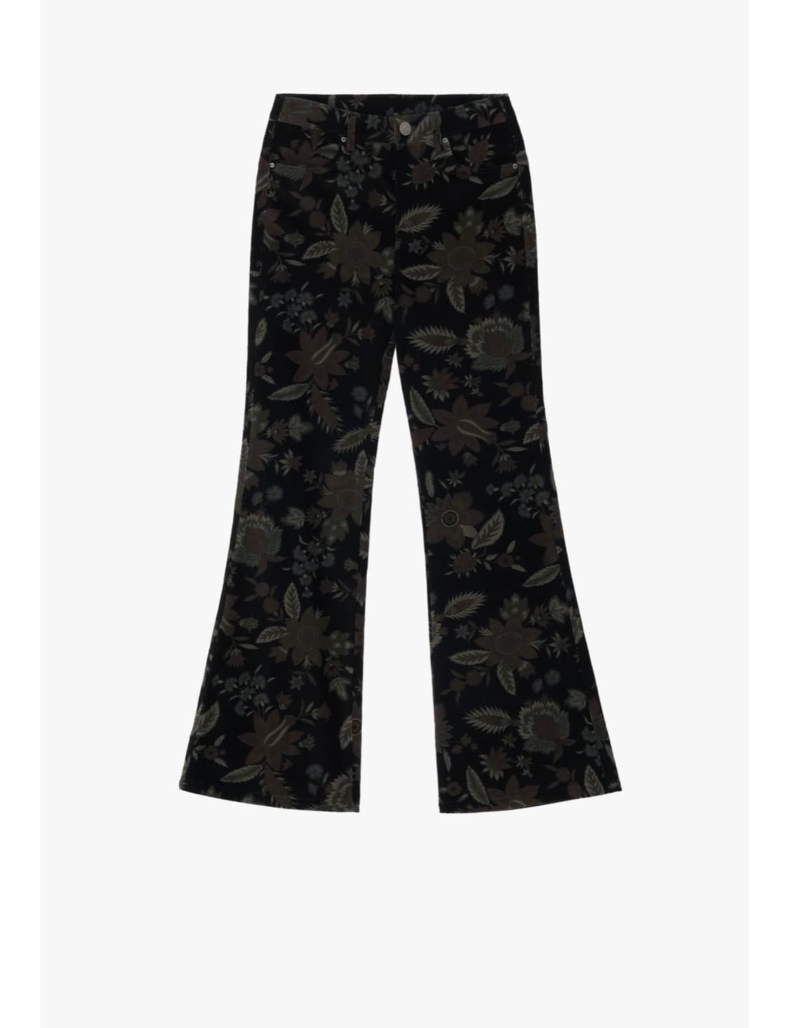 GBH 어패럴 플라워 코듀로이 골덴 부츠컷 팬츠 캐피탈 상품이미지5