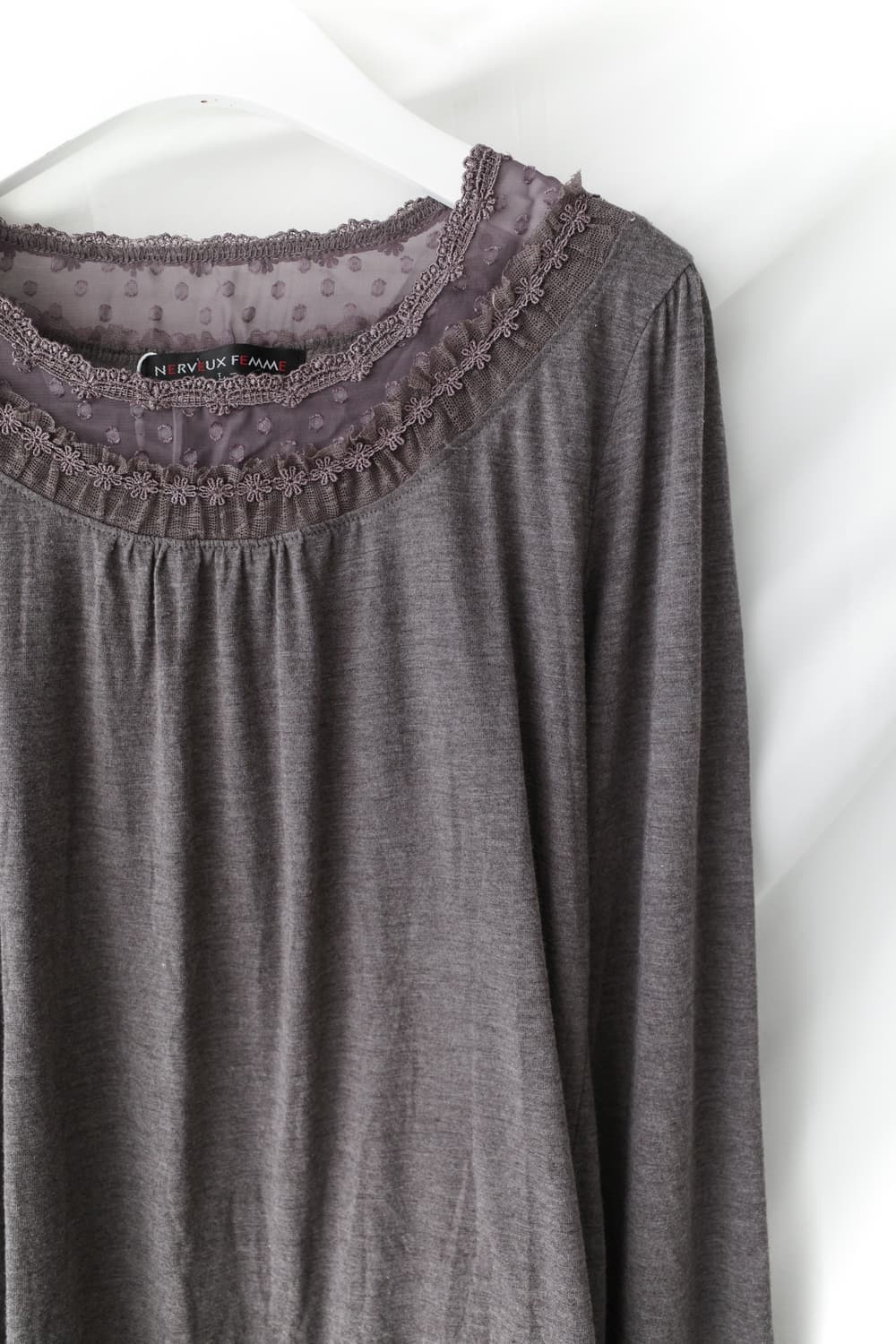 lace dot long sleeve 상품이미지2